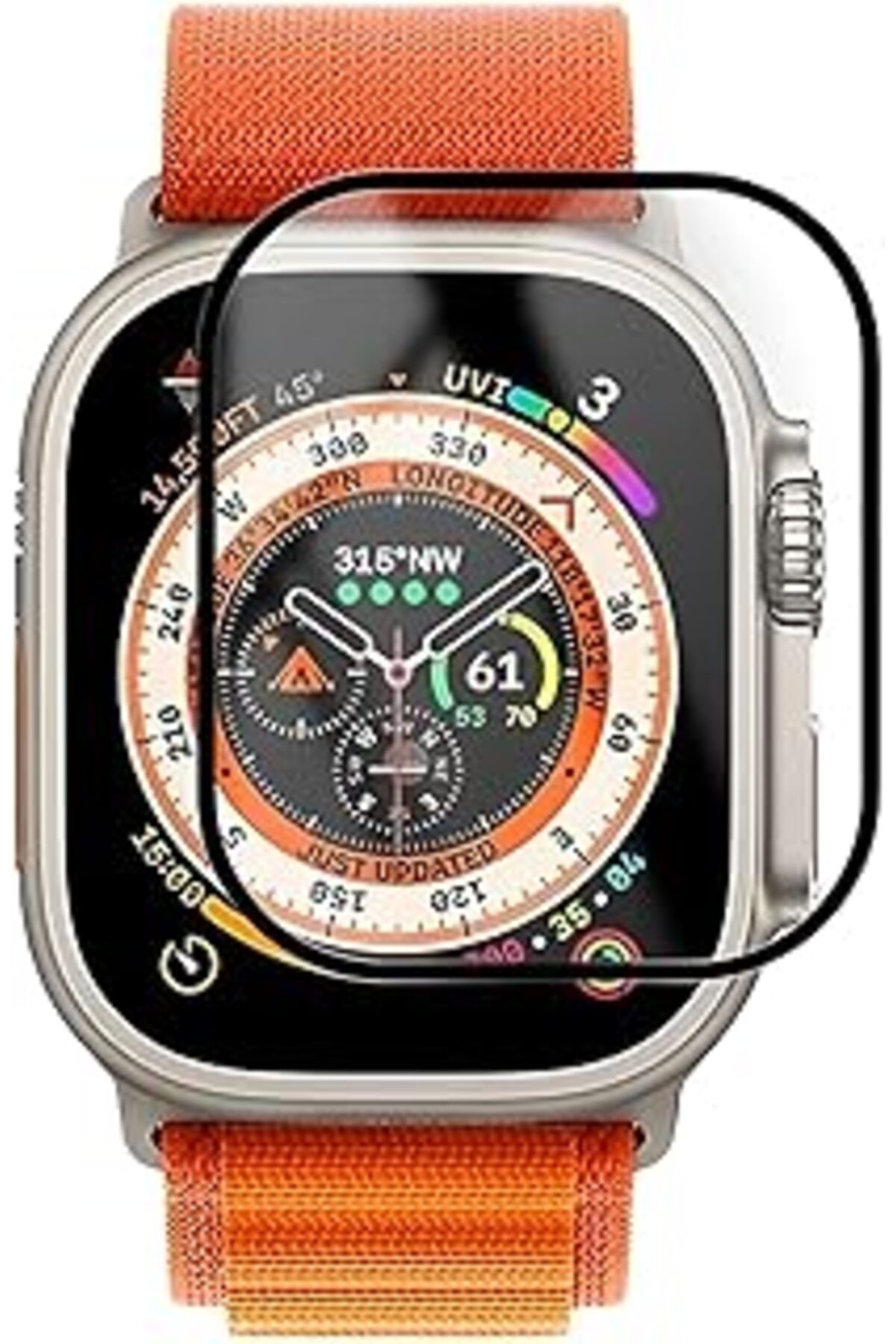 NZM TİCARET Minesk Apple Watch Ultra Ile Uyumlu 49Mm Için Cam Ekran Koruyucu Darbelere Ve Çizilmelere Karşı Day