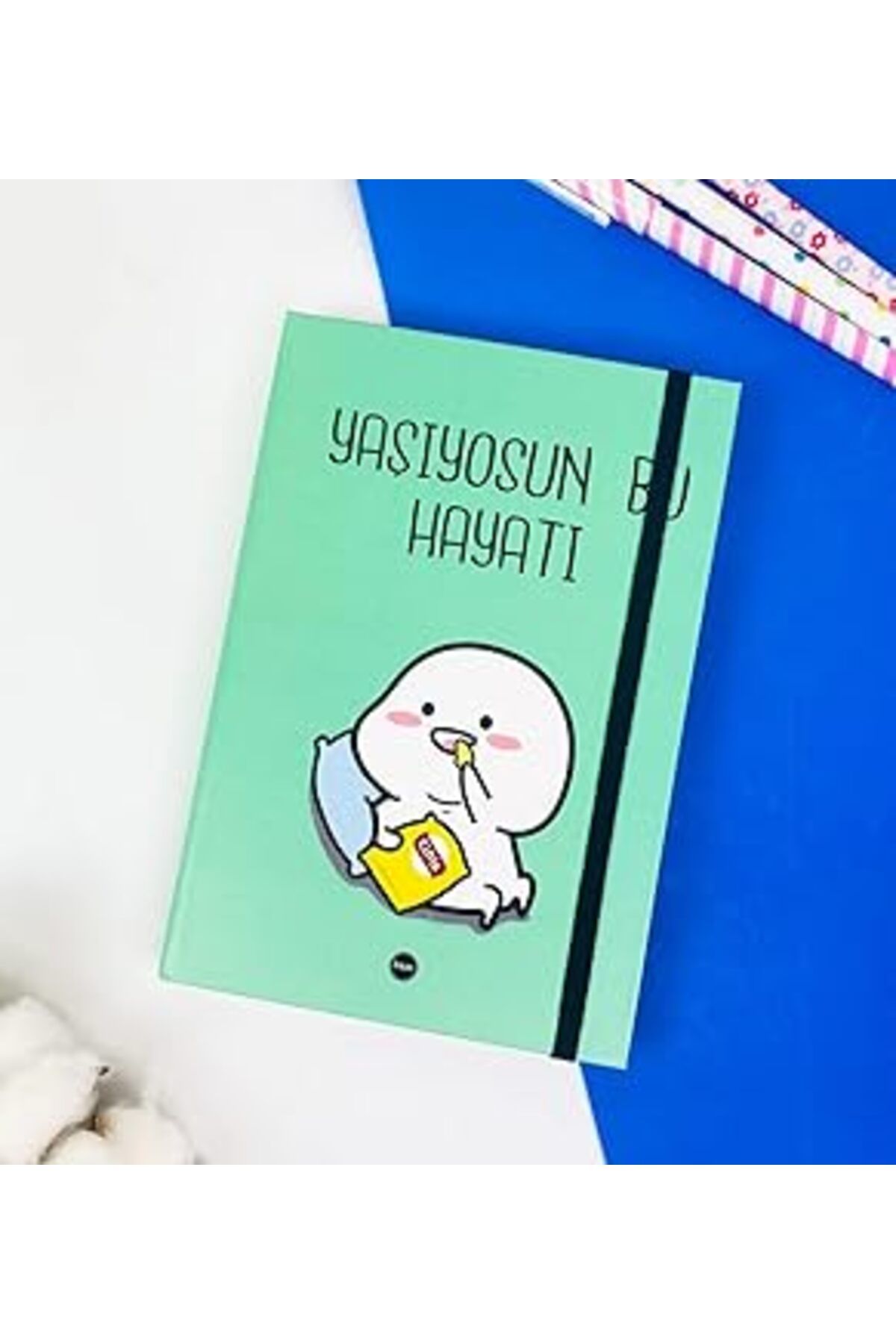 robotrend Yaşıyosun Bu Hayatı Tasarımlı Lastikli Defter