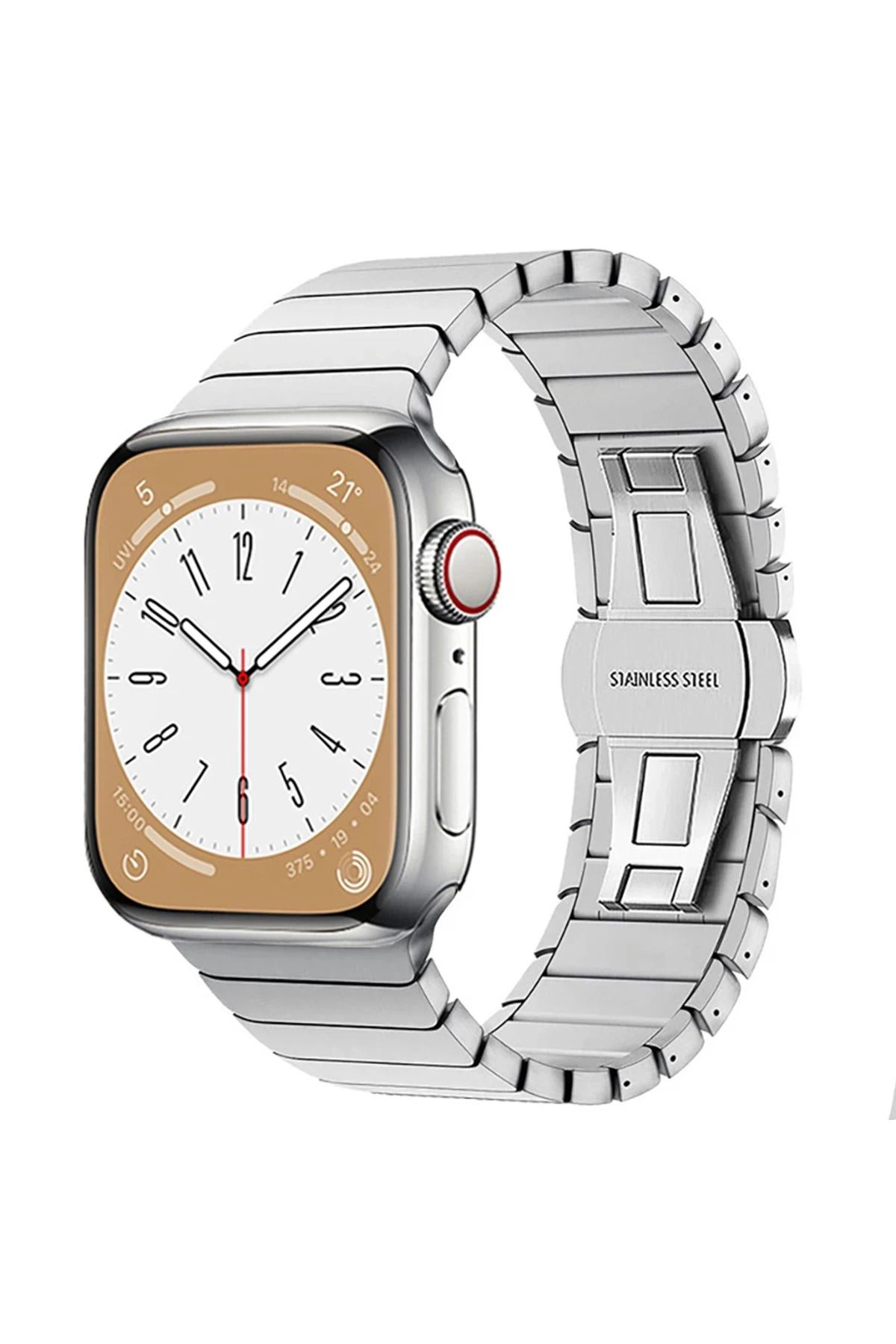 NewFace Apple Watch 42mm KR413 Fine Steel Kordon - Gümüş HNZRN