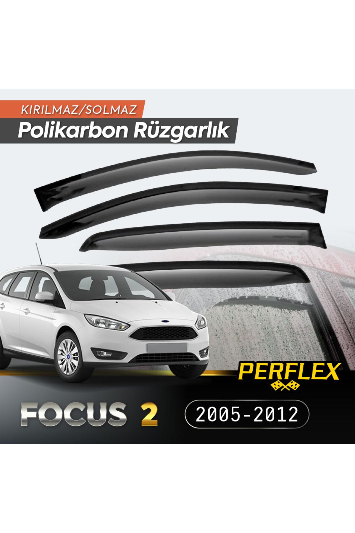 musellife Ford Focus 2 2005-2012 Cam Rüzgarlığı V2 Mugen