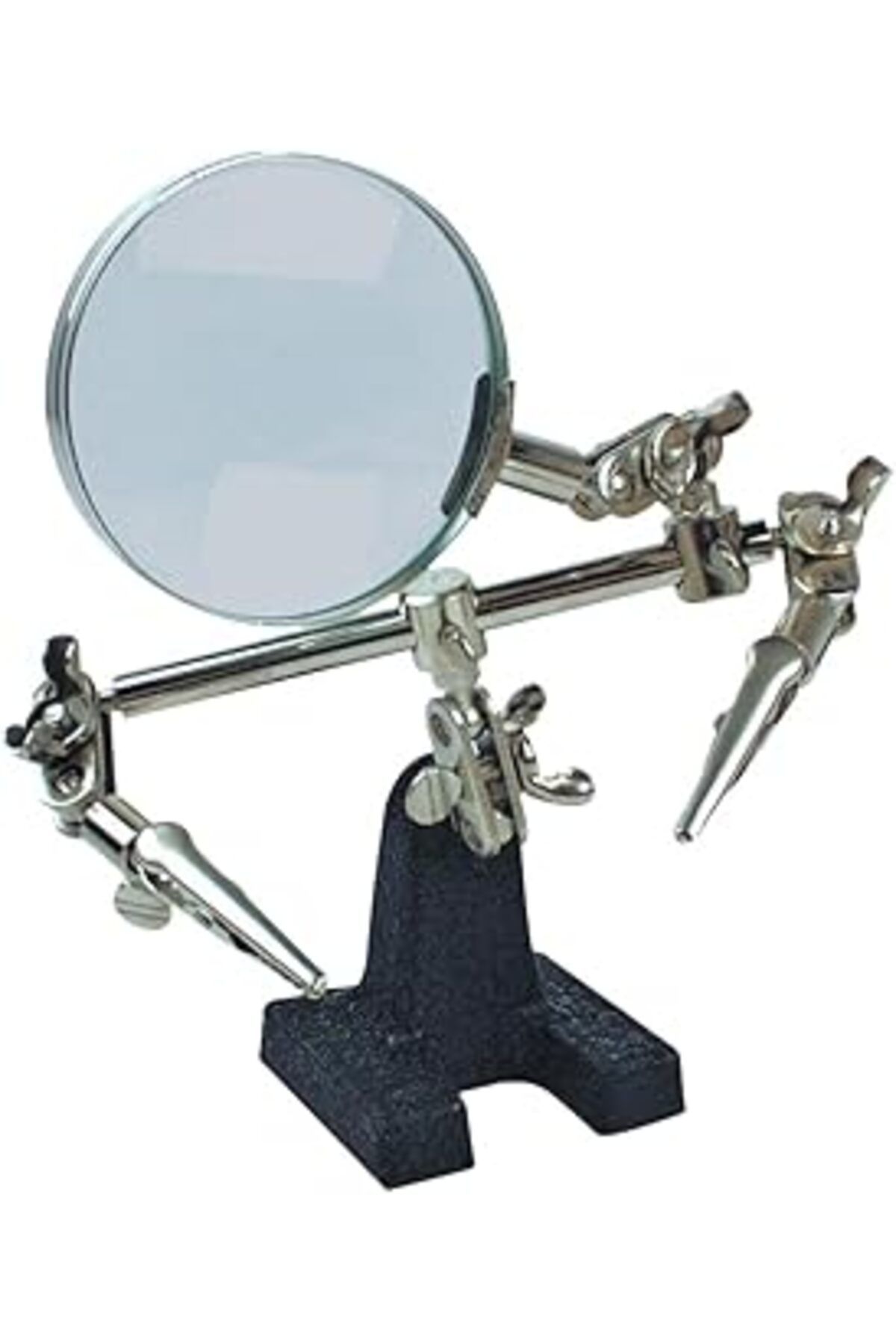 Mu Art Mannesmann Man 572, Büyüteç Ve Kıskaçlı Mini Çalışma Standı, Gri