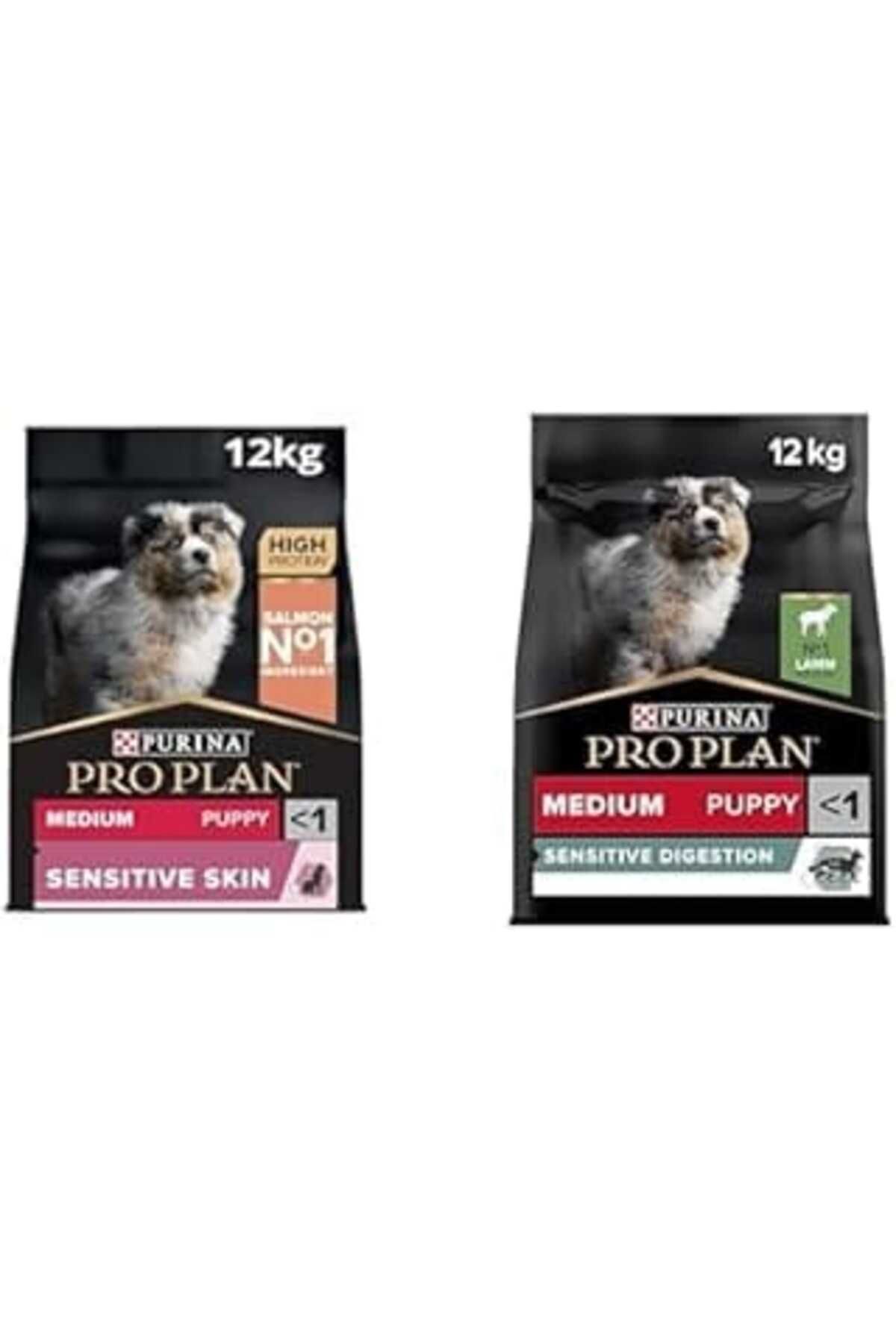 Mu Art Pro Plan Medium Puppy Somonlu Köpek Maması 12 Kg Ve Pro Plan Medium Puppy Kuzu Etli Köpek Maması 12