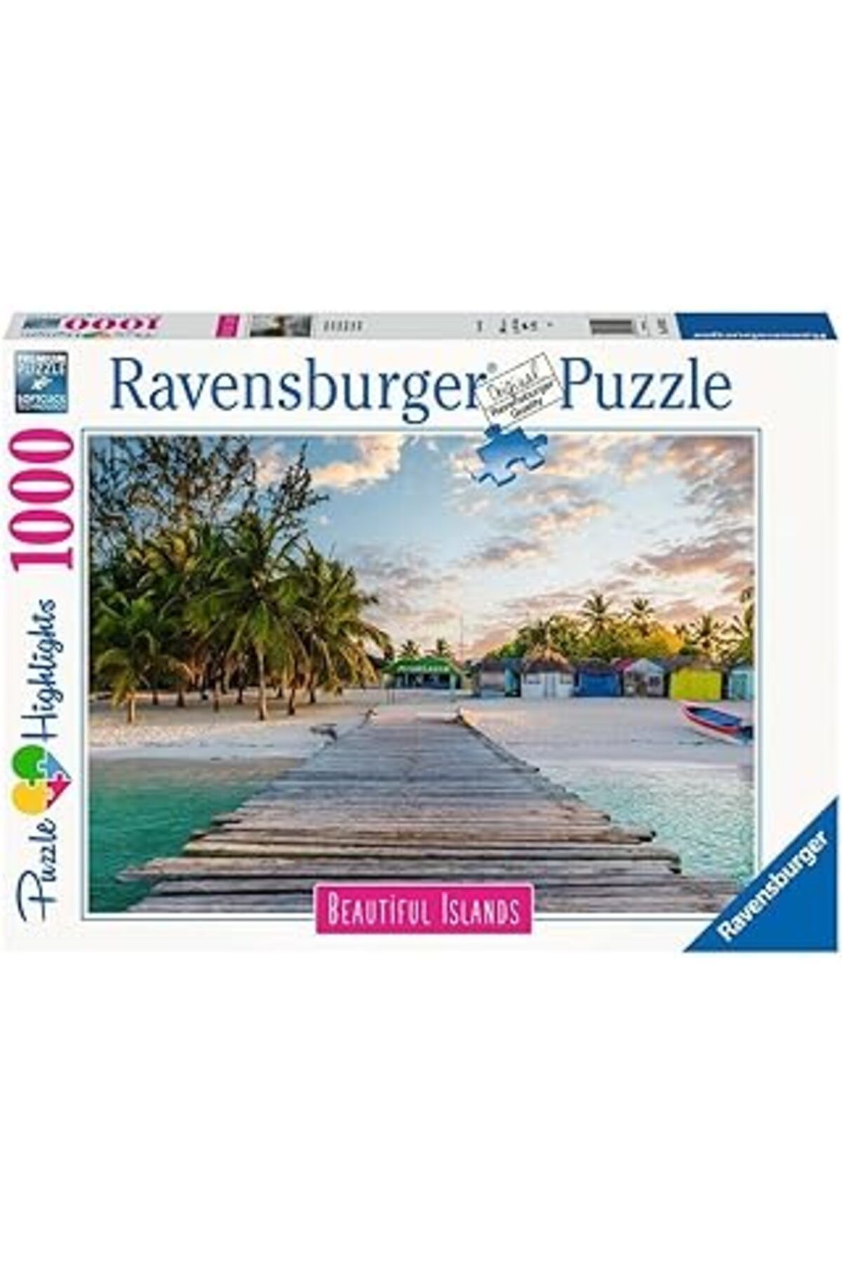 karadağsb Ravensburger 169122 Maldivler Puzzle, 1000 Parça, Çok Renkli