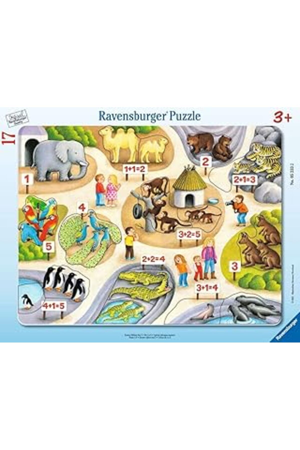 karadağsb Ravensburger Ravensburger 17 Parçalı Büyük Çerçeveli Puzzle 5E Kadar Sayılar, Yapboz