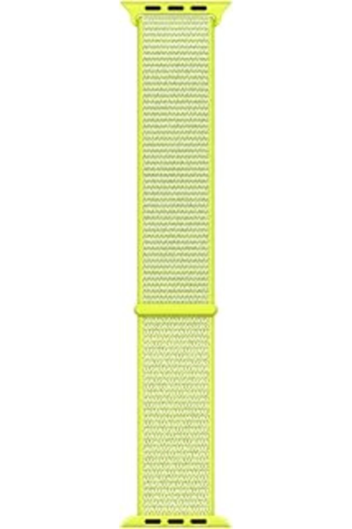 robotrend Microsonic Apple Watch Series 3 42mm Için Hasırlı Kordon Woven Spor Ilmik Flash Light