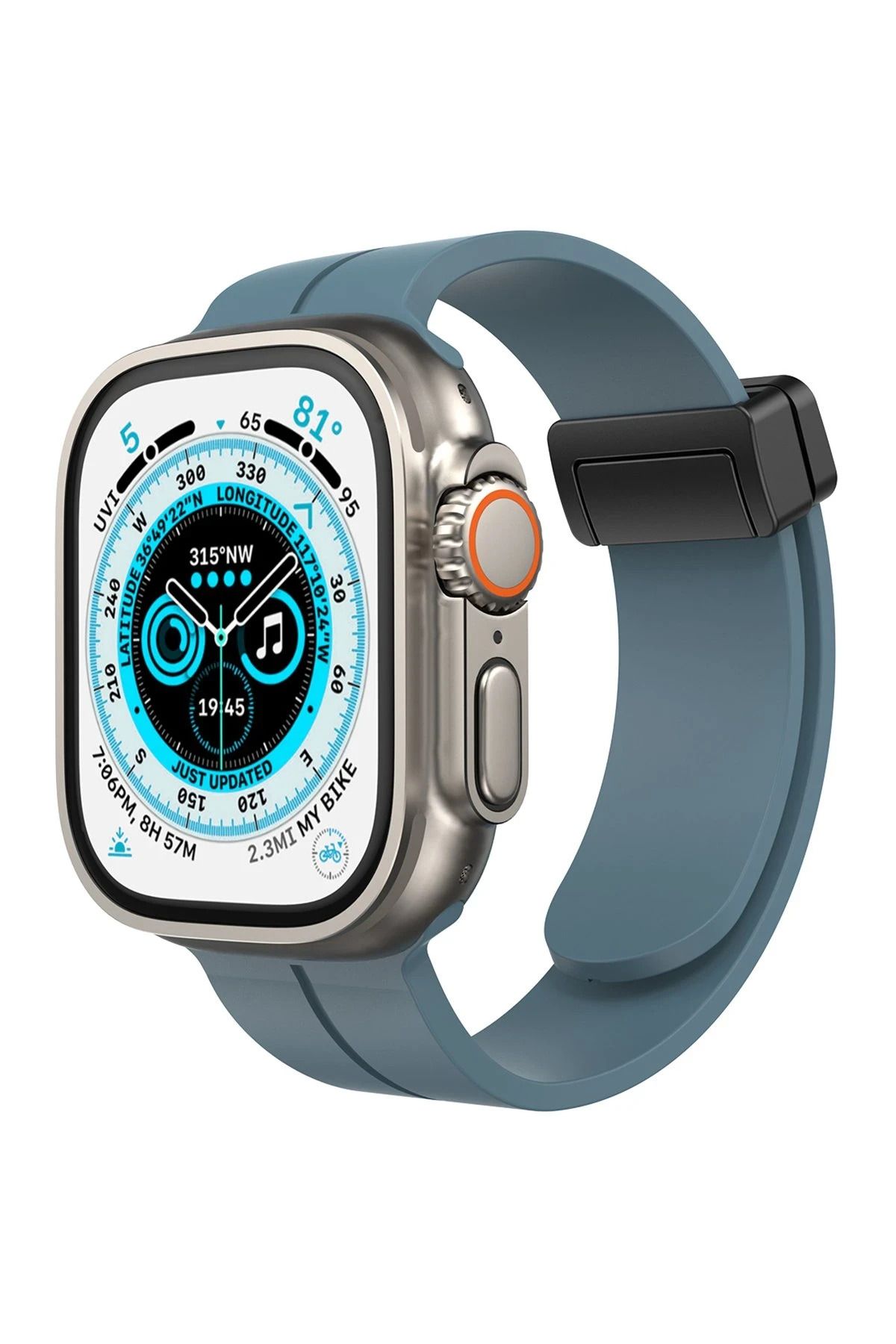 NewFace Apple Watch 42mm KR412 Elegance Stylısh Kordon - Mavi BSTMY