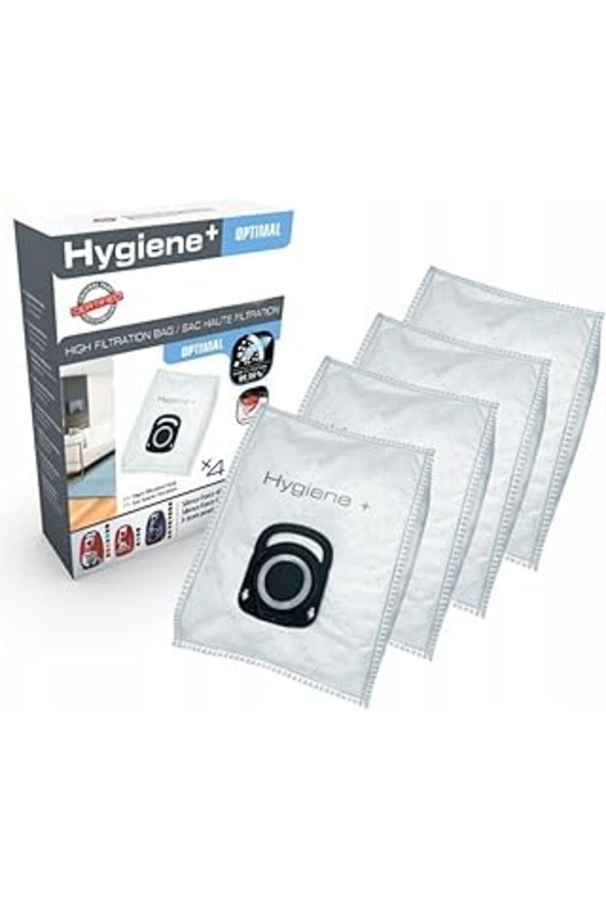 karadağsb Popüler Rowenta Uyumlu Hygiene 4'Lü Kutulu Toz Torbası, 20X20X20