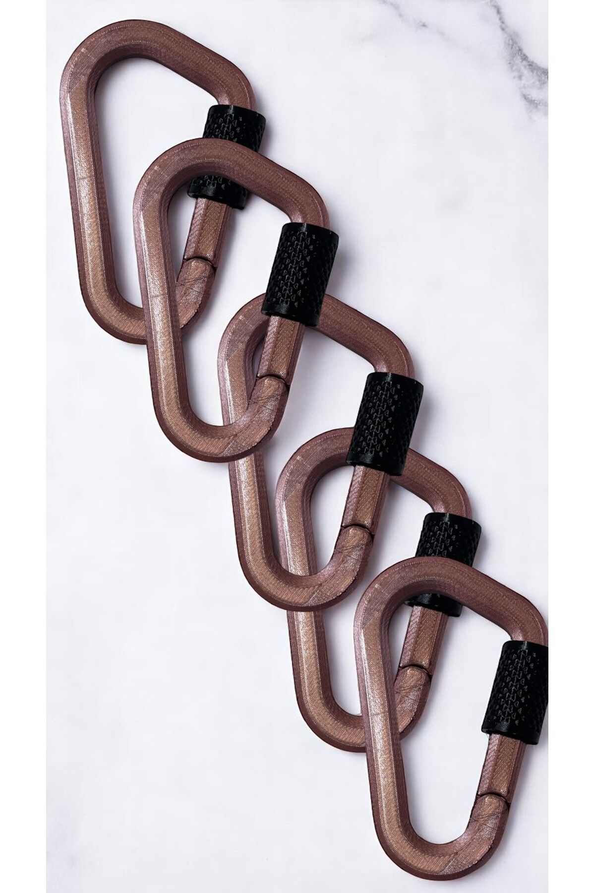 ZEUS Karabina 8 mm Yaylı Kanca - Plastik Kilitli 5'Li Set