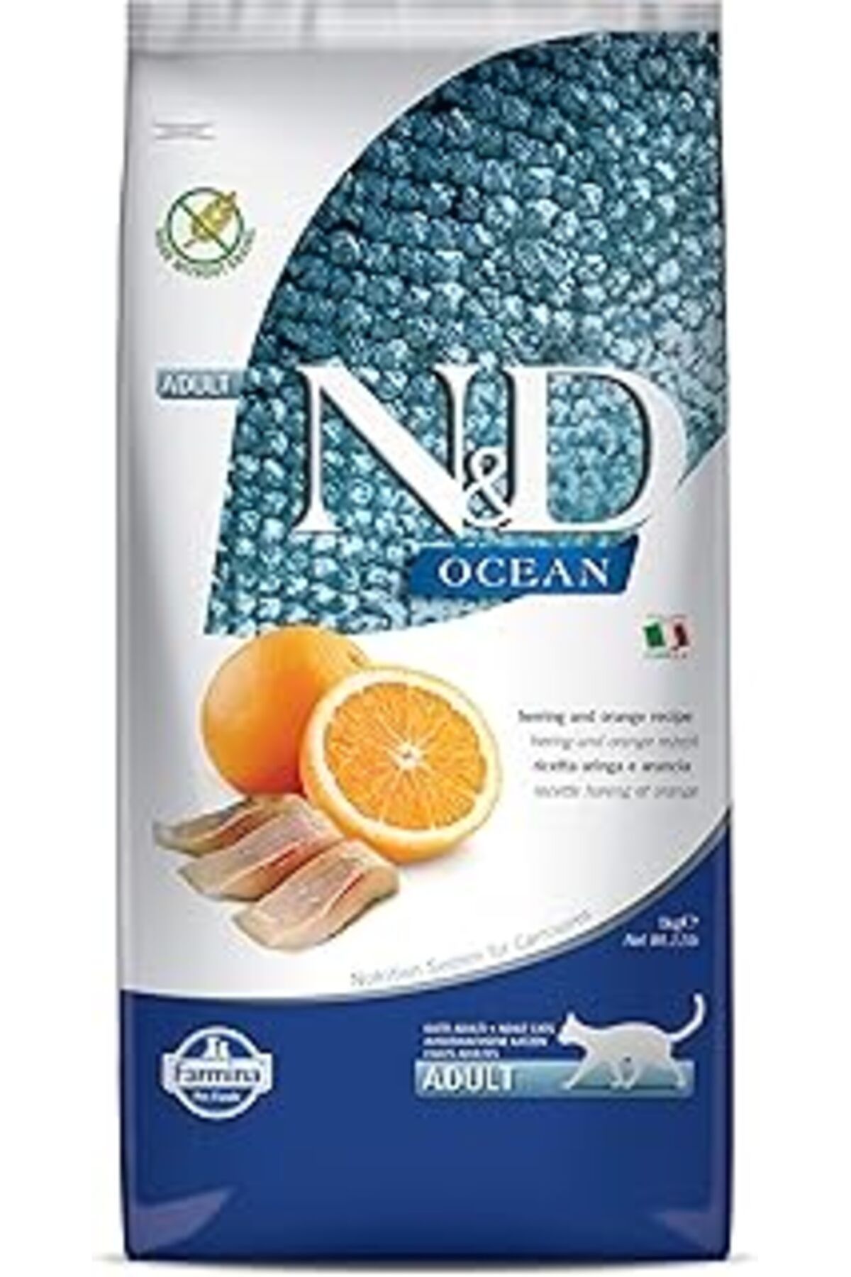 karadağsb N&D Ocean Kuru Kedi Maması, Ringa Balığı Ve Portakallı, Yetişkin, 5 Kg