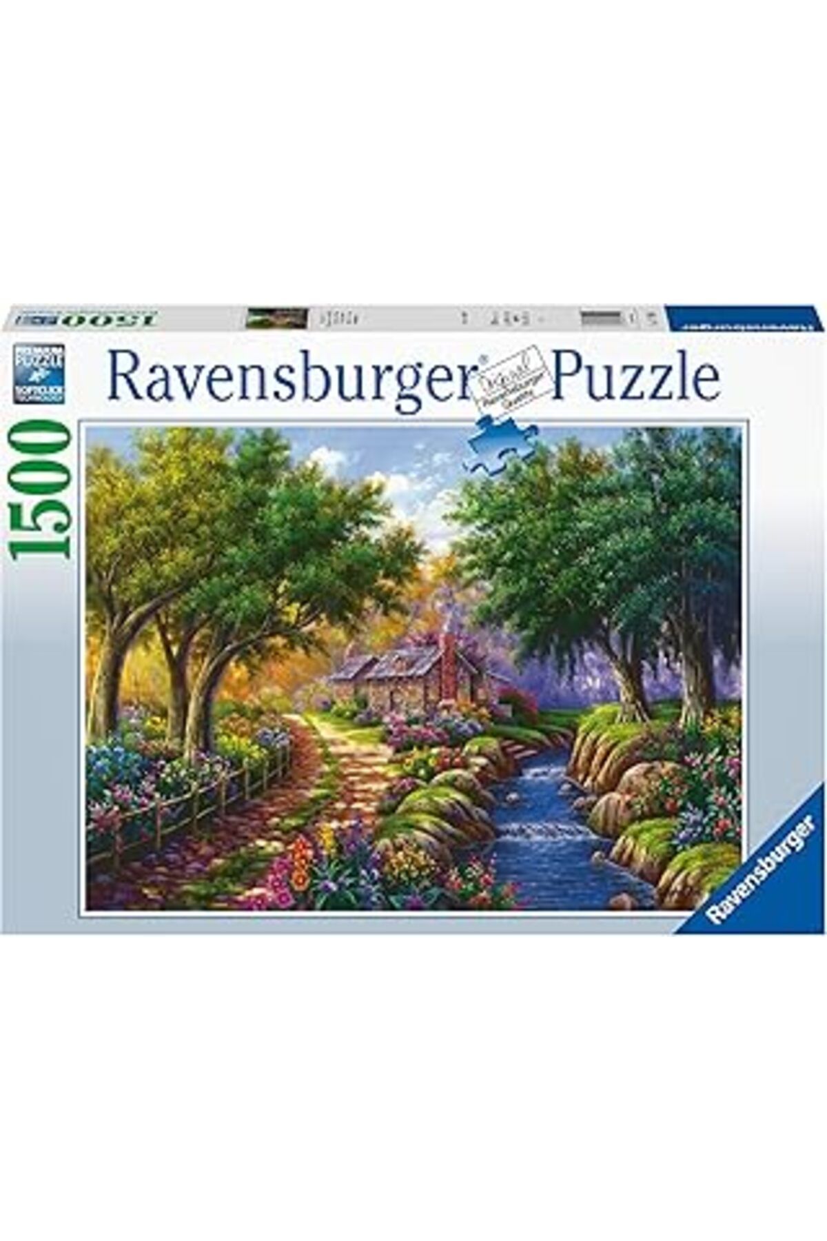 karadağsb Ravensburger 1500P Puz Nehir Kıyısında Kır Evi Yapboz