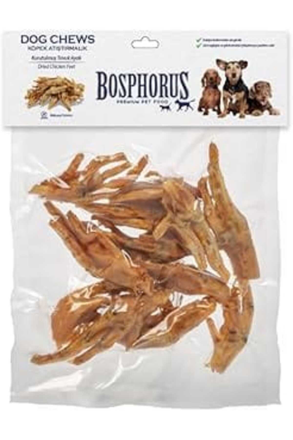 Mu Art Bosphorus Köpek Çiğneme Ödülü, Kurutulmuş Tavuk Ayak, 100 Gram