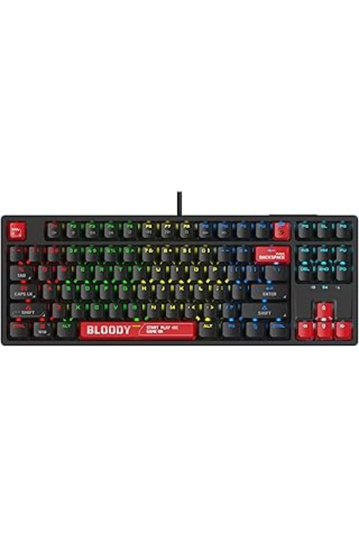 Mu Art A4 Tech Bloody S87 Mekanik Kırmızı Switch Rgb Anti-Ghosting Kablolu Klavye