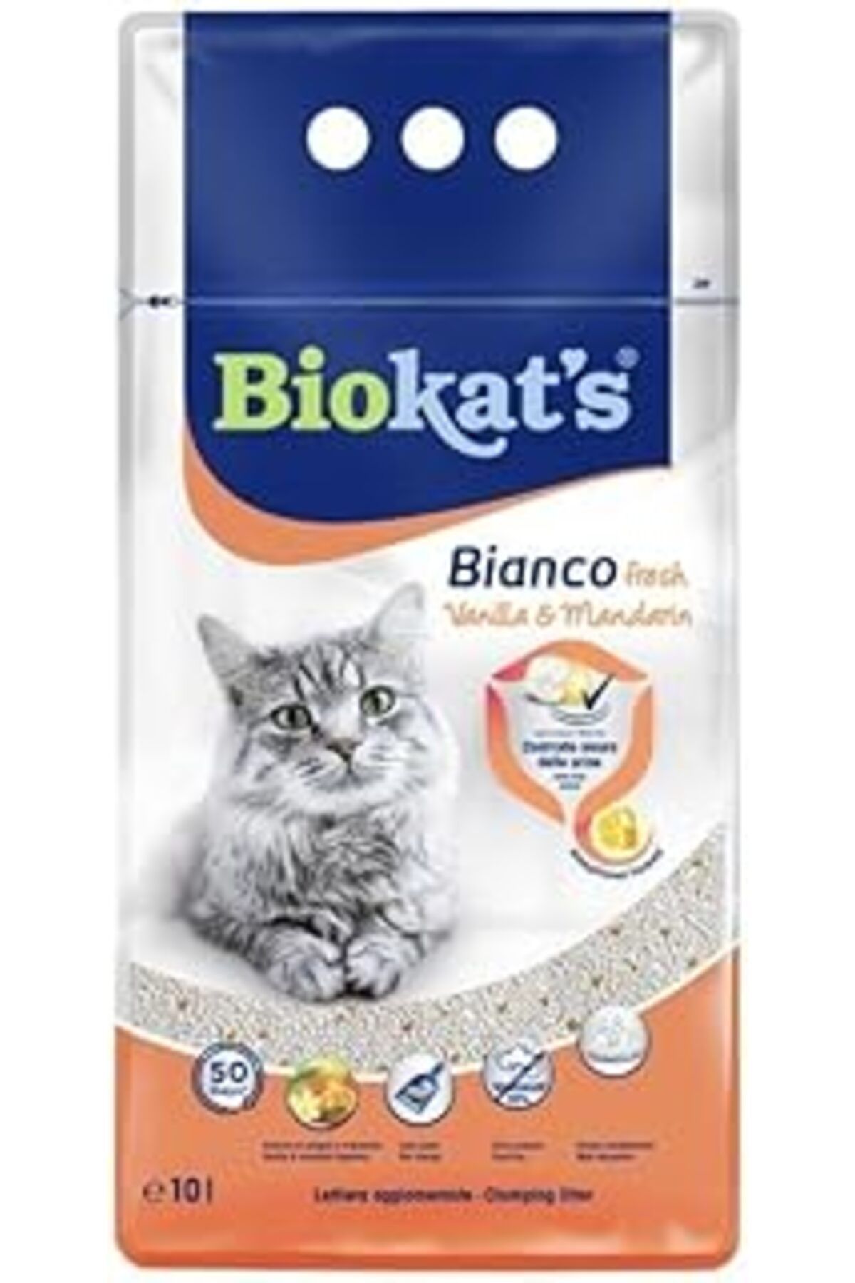 robotrend Biokat'S Kedi Kumu Bianco Vanilya&Mandalina 10 Lt