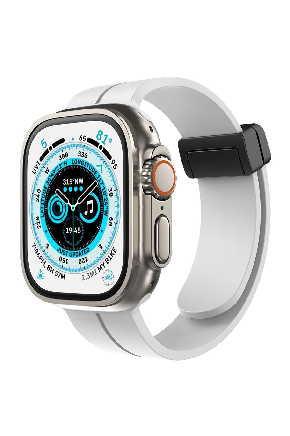 NewFace Apple Watch 42mm KR412 Elegance Stylısh Kordon - Beyaz BSTMY