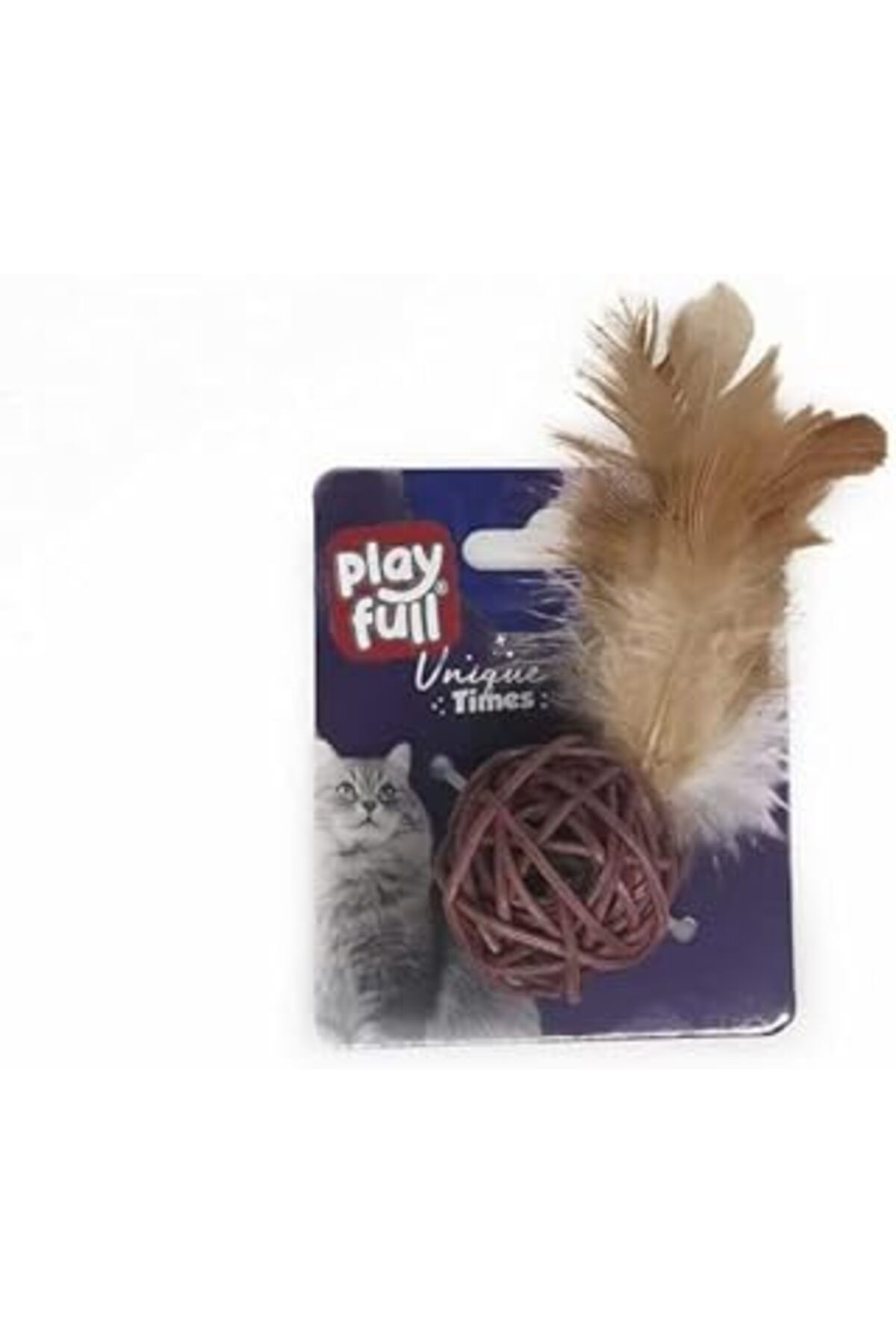 karadağsb Pf-4065 Playfull Tüylü Zilli Top Şeklinde Kedi Oyuncağı 20 Cm
