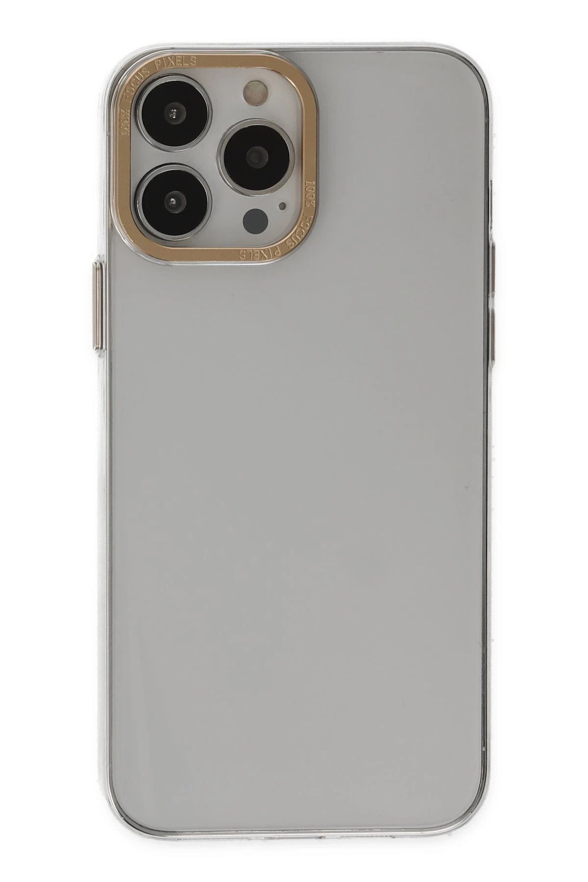 NewFace iPhone 13 Pro Kılıf Anka PC Sert Metal Kapak - Şeffaf FERRG