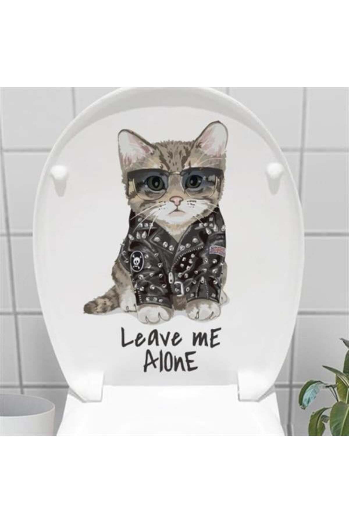Mu Art Ahşap Decohandy Klozet Etiketi Leave Me Alone