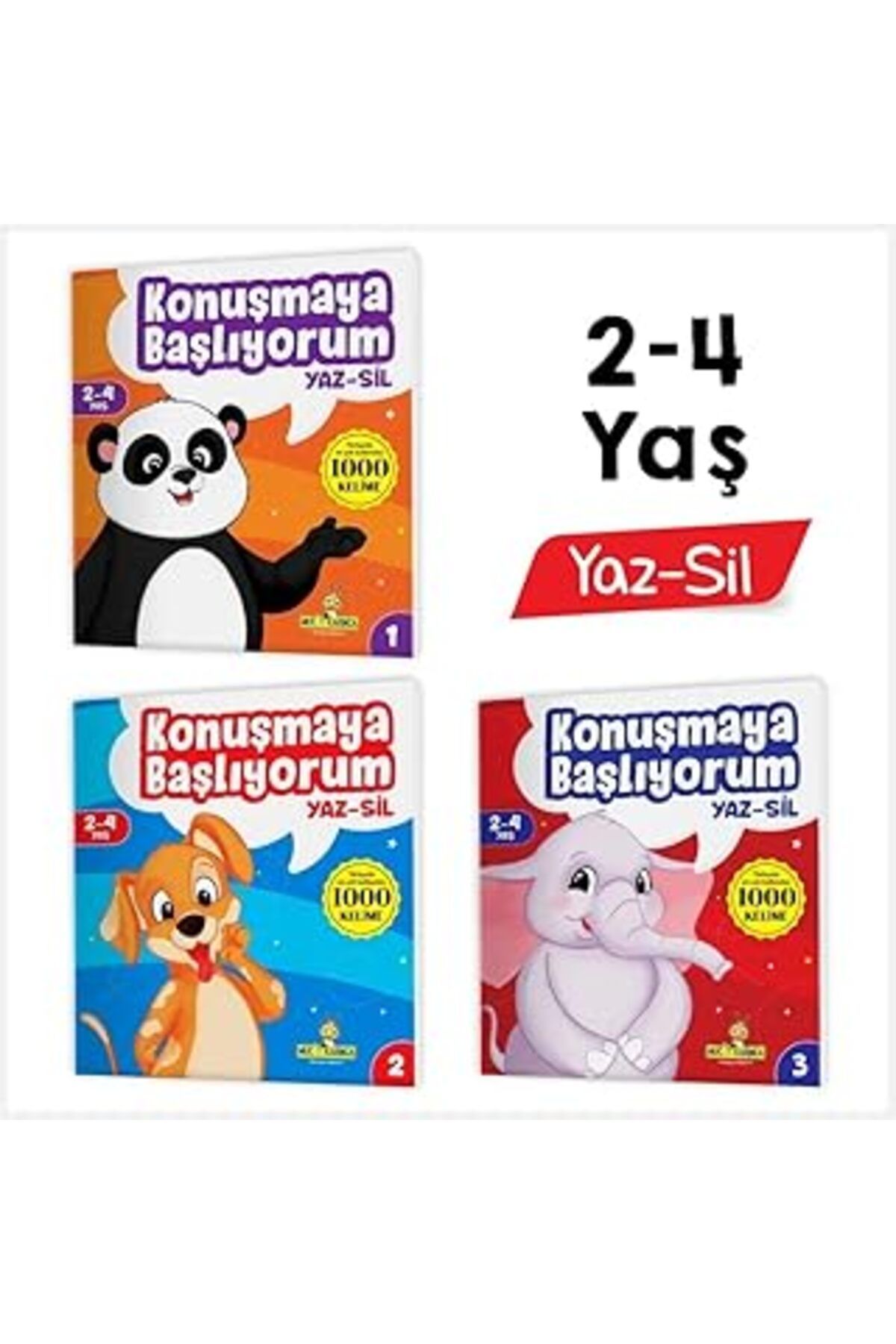 Mu Art Konuşmaya Başlıyorum Serisi Yaz-sil Kitaplar (TÜRKÇEDE EN ÇOK KULLANILAN 1000 KELİME)