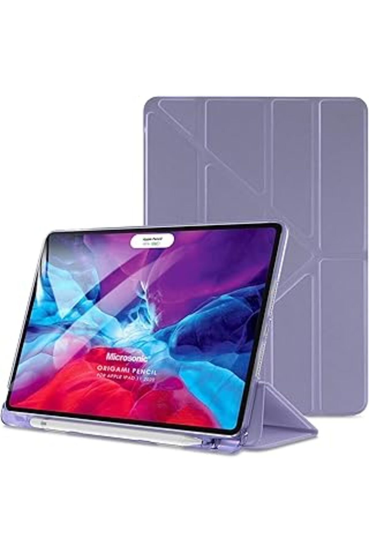 Mu Art Ipad Pro 11`` 2022 4. Nesil Kılıf (A2759-A2435-A2761-A2762) Origami Pencil Lila [Ipad Pro 11 2022 I