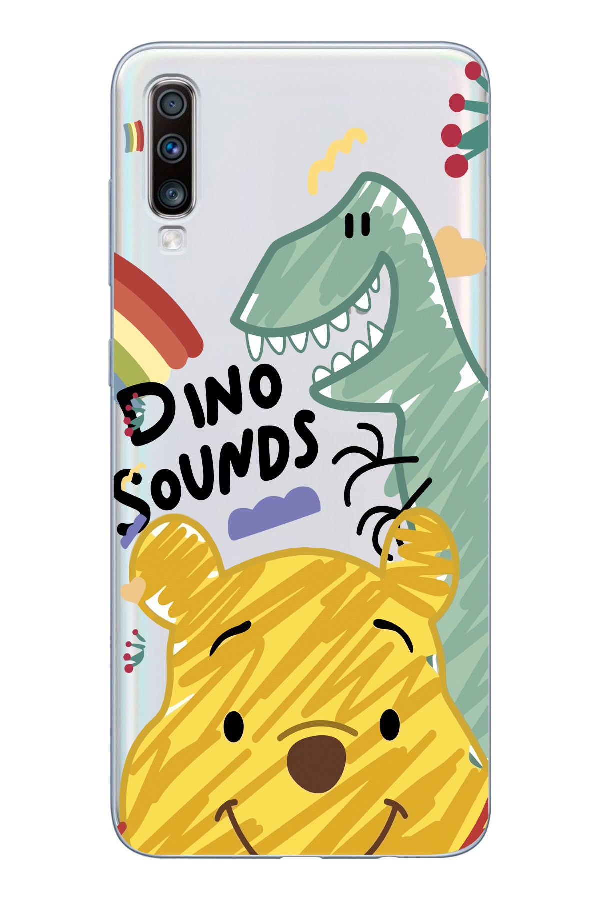 moonset Samsung Galaxy A30S/A50/A50S Uyumlu Winnie Tasarımlı Baskılı Şeffaf Telefon Kılıfı