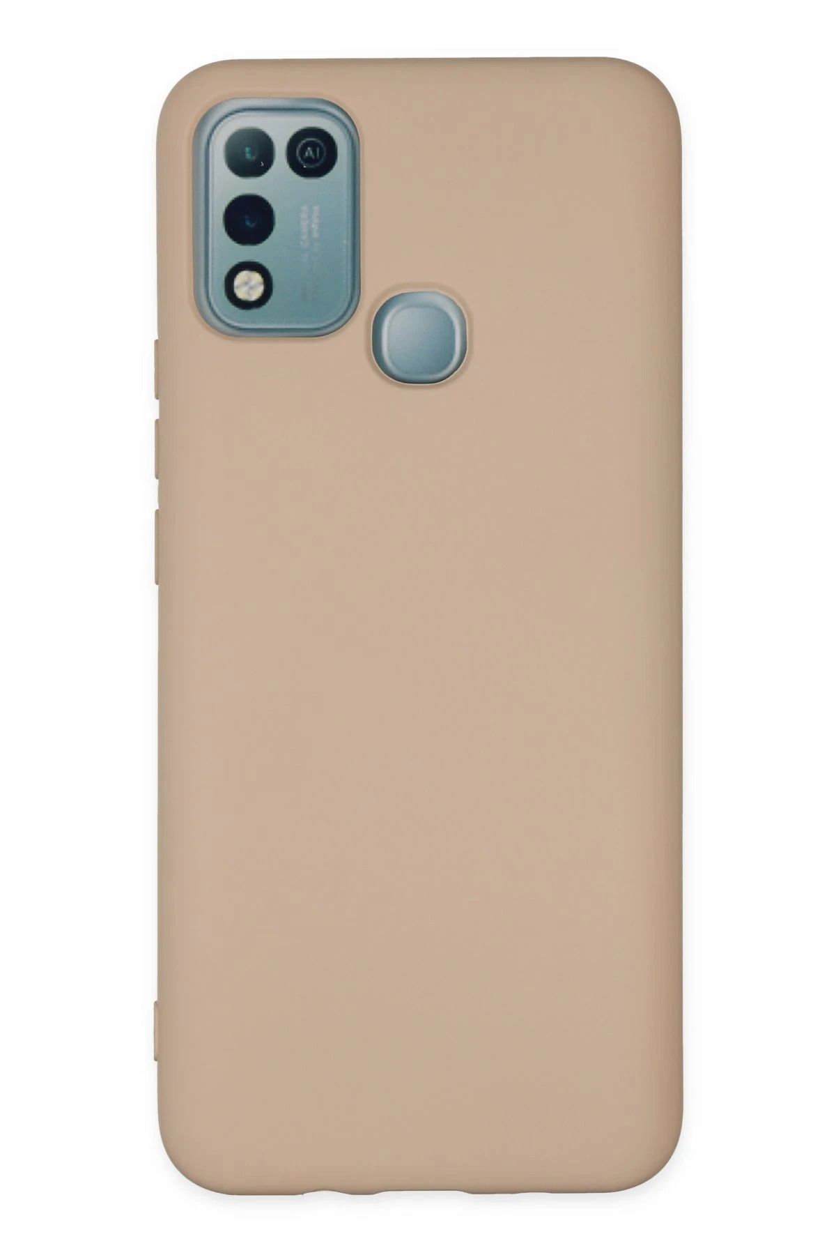 NewFace İnfinix Hot 10 Play Kılıf Nano içi Kadife Silikon - Pudra NRMSA