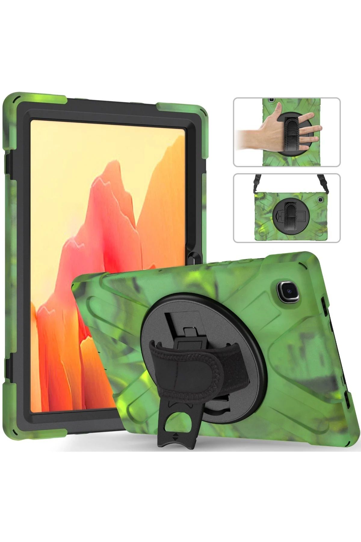 NewFace Samsung Galaxy X200 Tab A8 10.5 Kılıf Amazing Tablet Kapak - Kamuflaj BSTMY