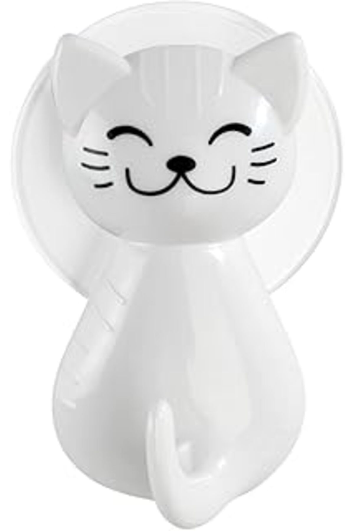 NZM TİCARET Wenko Kancası Kedi Beyaz Duvar Askısı, Elbise Askısı Beyaz