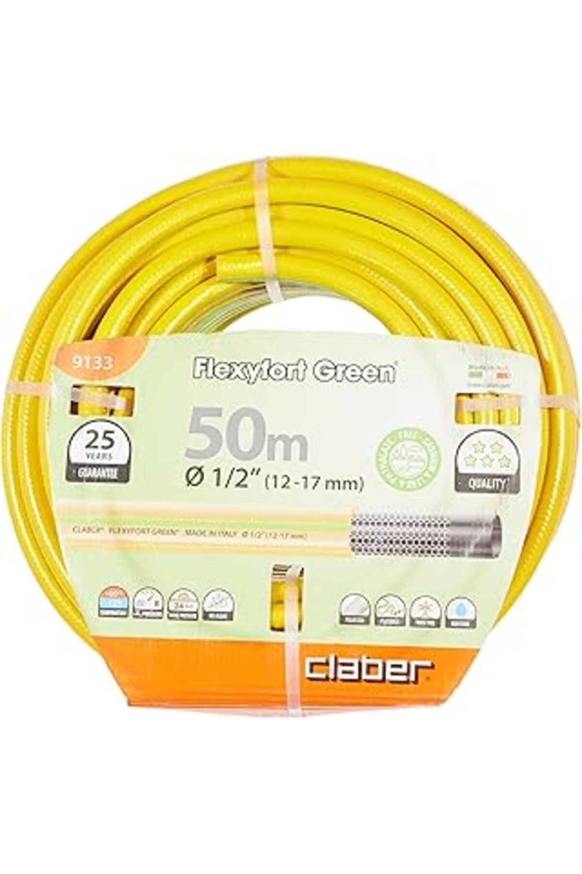 NETWORK ART Claber 9133 Flexyfort Green Hortum 50Metre 1/2 İnç
