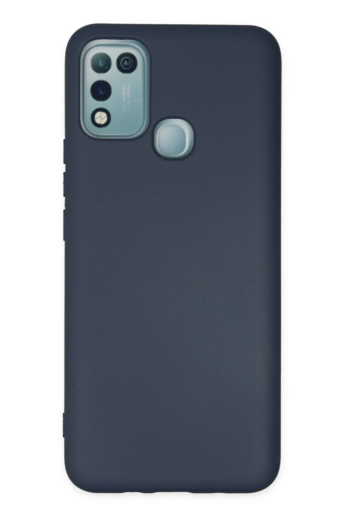 NewFace İnfinix Hot 10 Play Kılıf Nano içi Kadife Silikon - Lacivert DPMAH