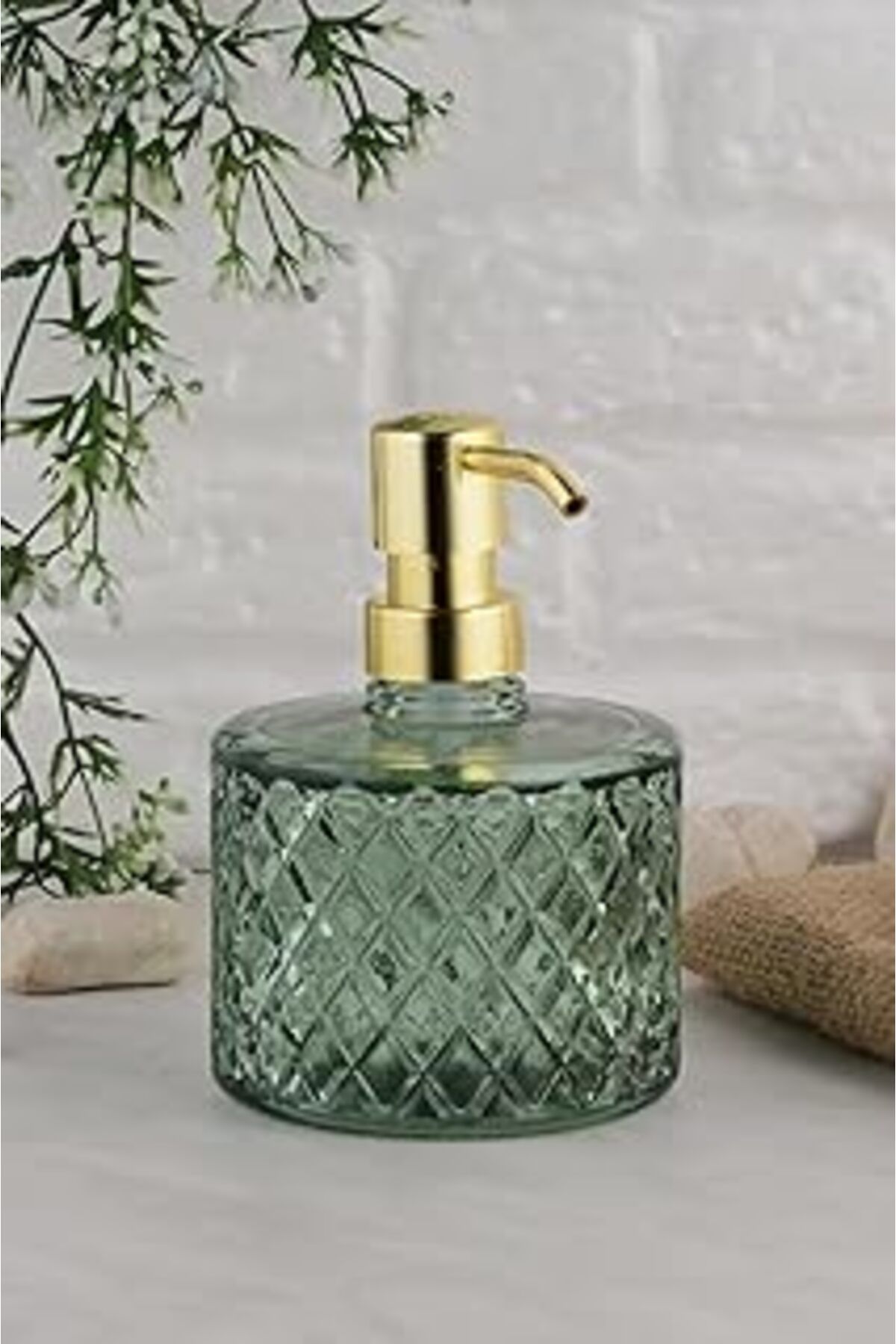 karadağsb Angdesign Kristal Cam Sıvı Sabunluk - Mint Yeşil (Mint Yeşil)