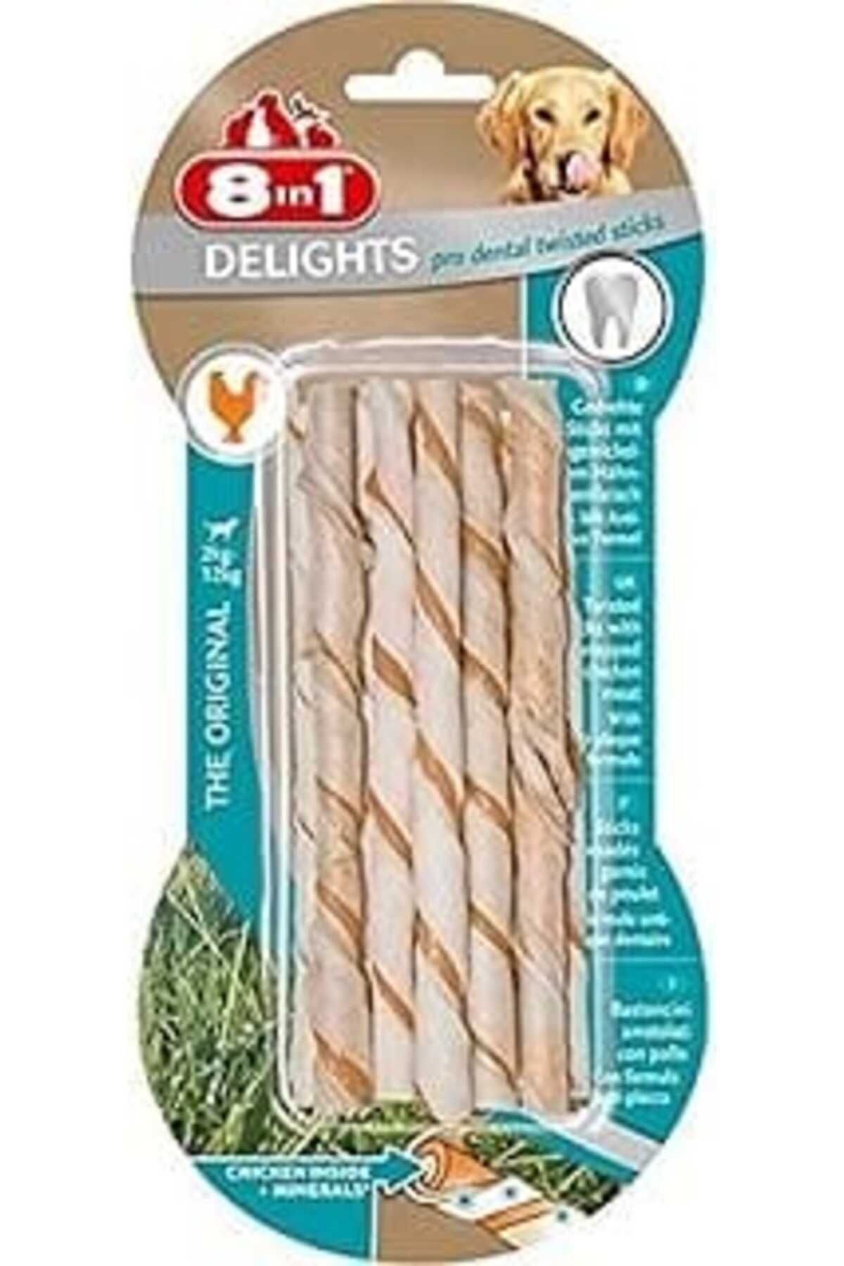 Mu Art 8In1 Delights Pro Dental Twisted Sticks Burgu Çubuklar 10'Lu, 55 Gr Köpek Ödülü