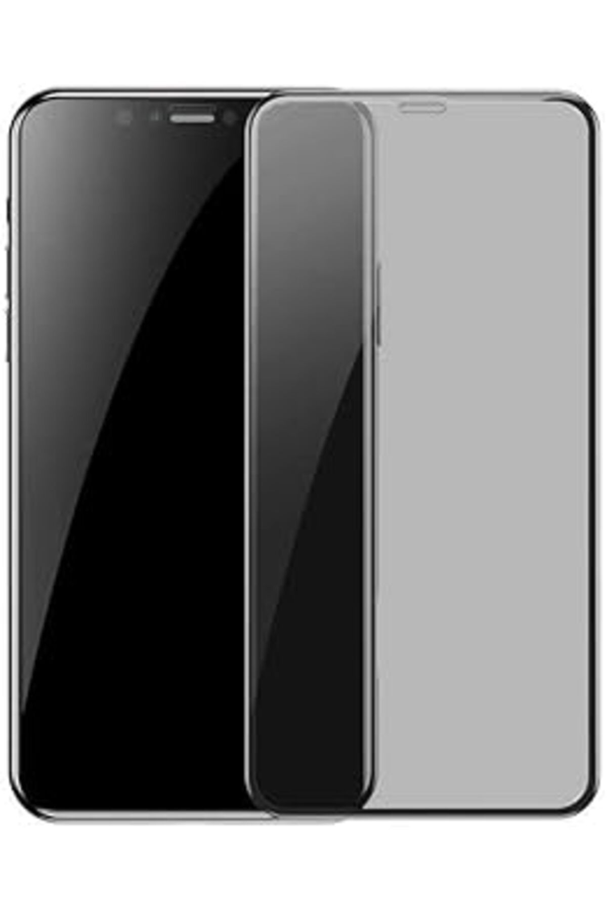 Pazarcan Ehr. Xiaomi Redmi Note 6 Pro Uyumlu Gizlilik Filtreli 5D Hayalet Ekran Koruyucu Cam (Siyah)