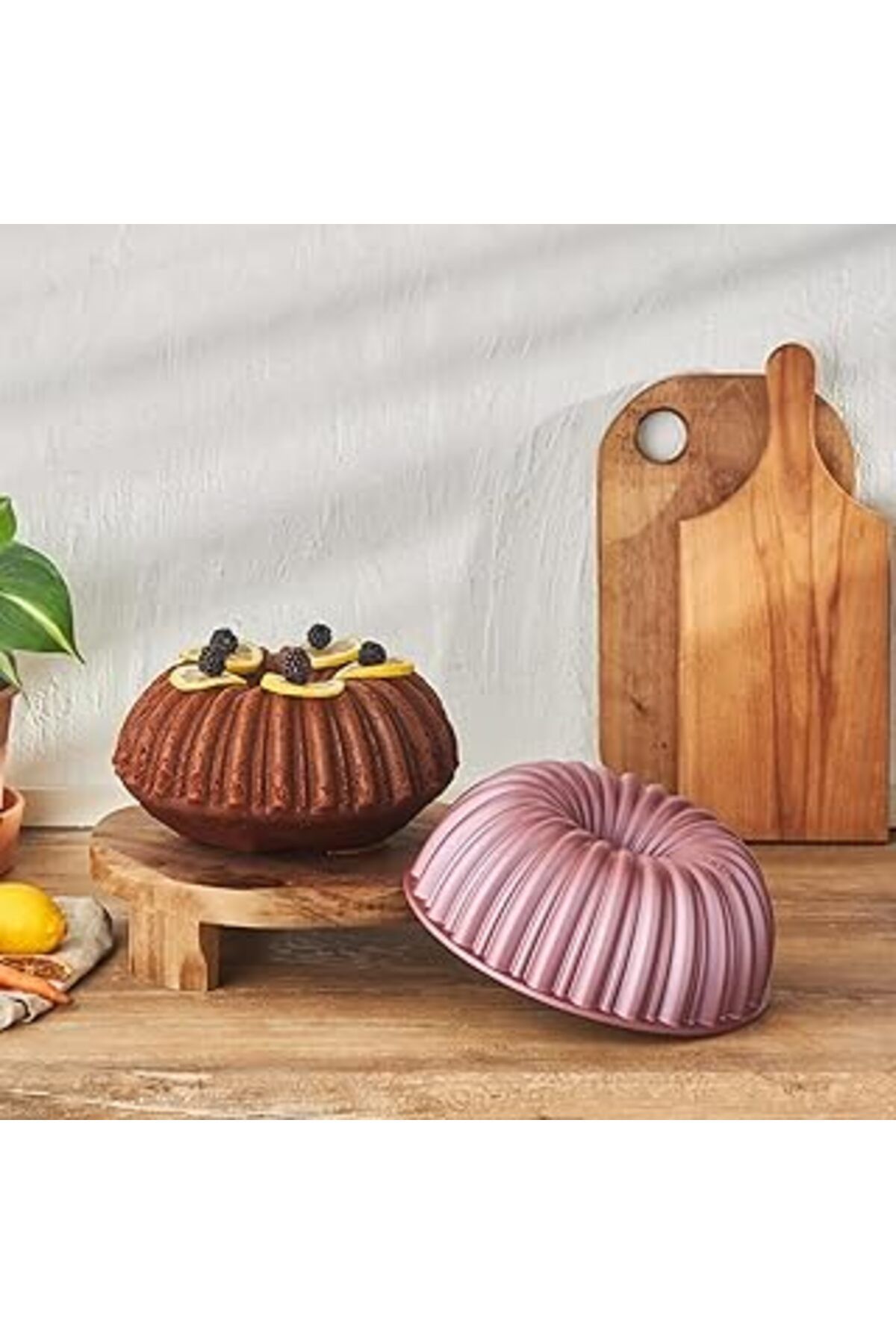 Pazarcan Karaca Cake Pro Dilimli Pembe Döküm Kek Kalıbı