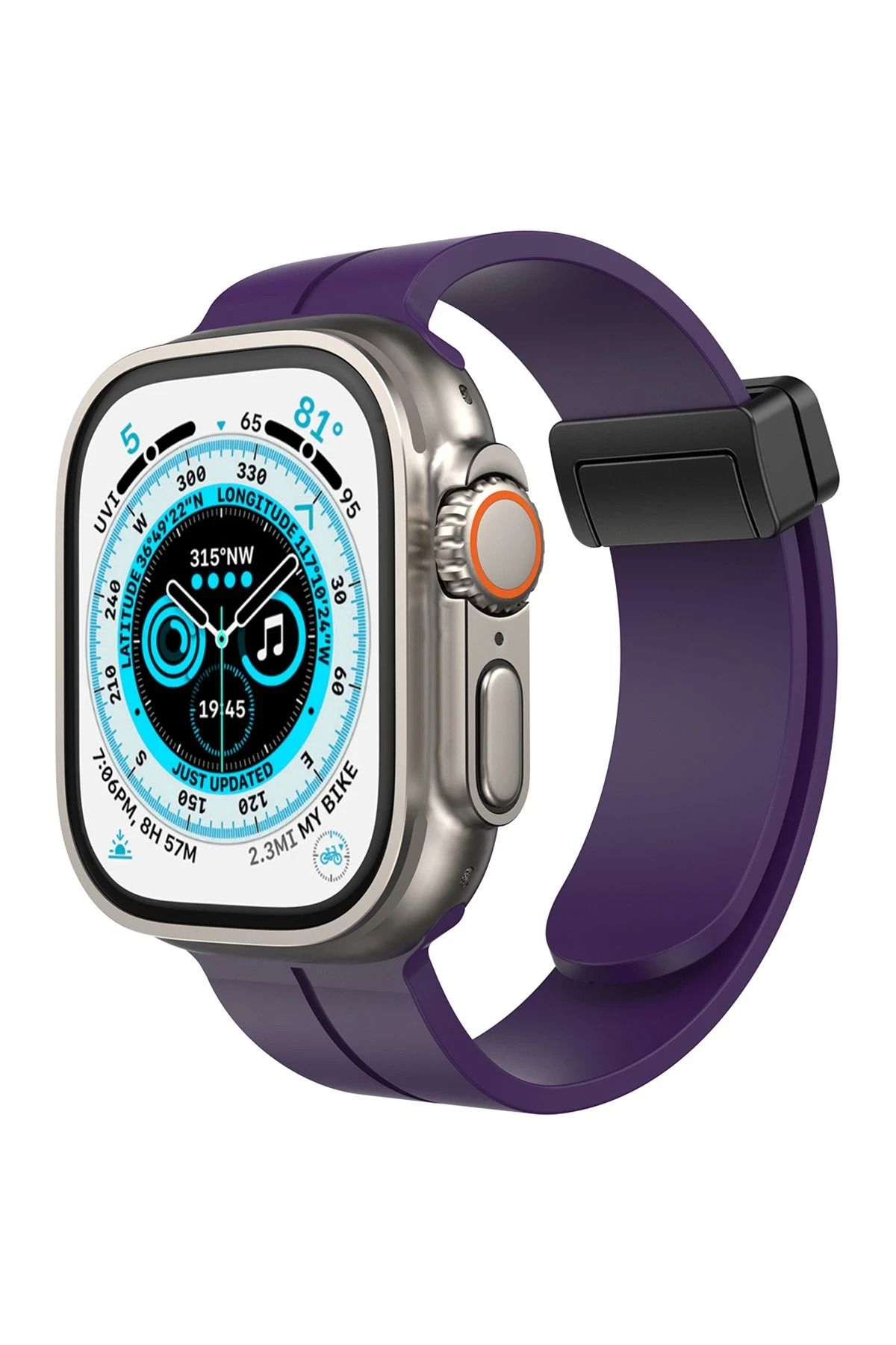 NewFace Apple Watch 38mm KR412 Elegance Stylısh Kordon - Derin Mor BSTMY