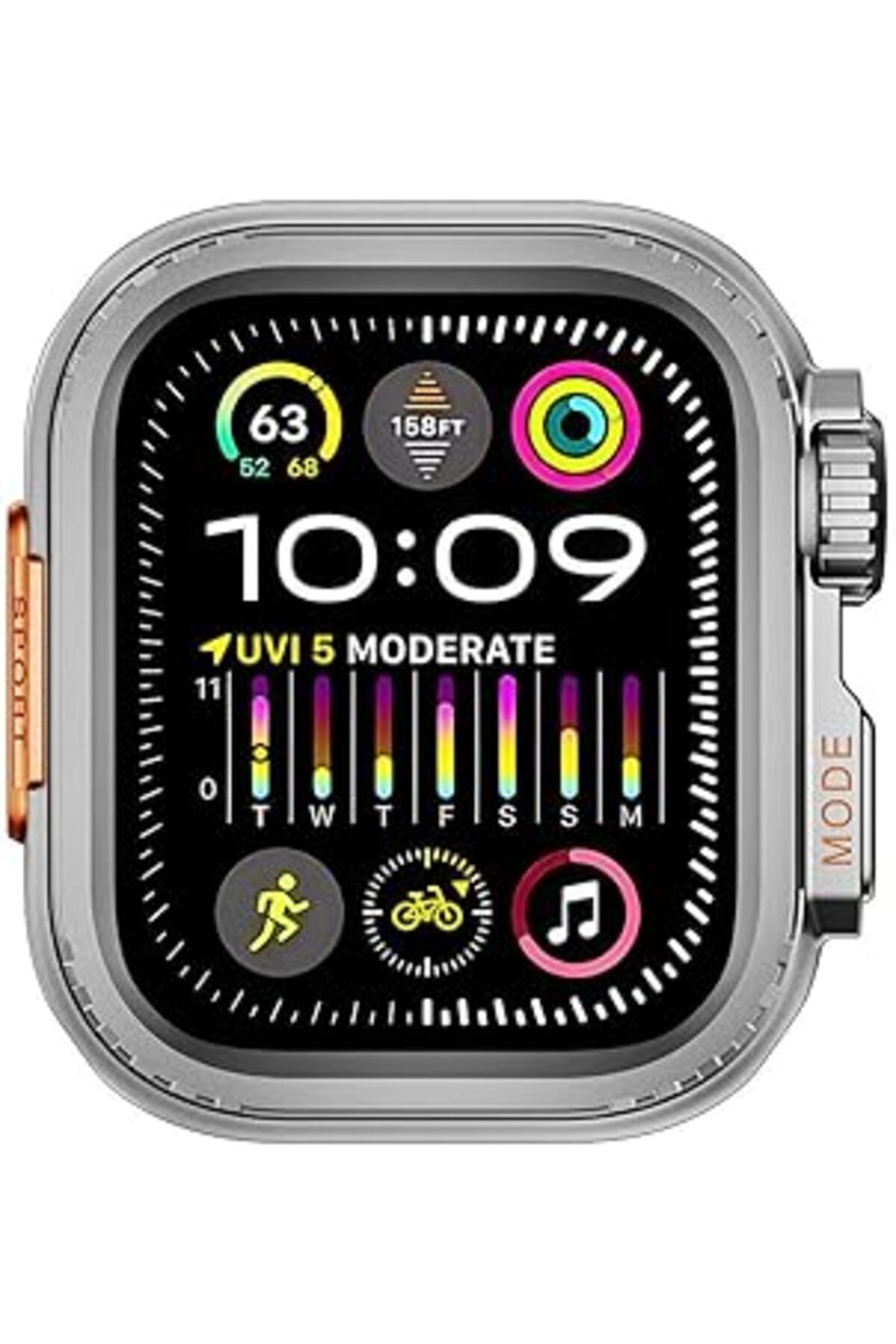 karadağsb Zore Apple İle Uyumlu Watch 7 45Mm To Apple İle Uyumlu Watch Ultra 49Mm Kasa Dönüştürücü Watch Gard