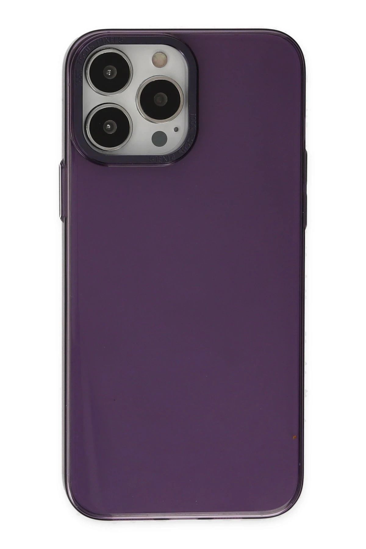 NewFace iPhone 13 Pro Max Kılıf Anka PC Sert Metal Kapak - Mor JOJUA