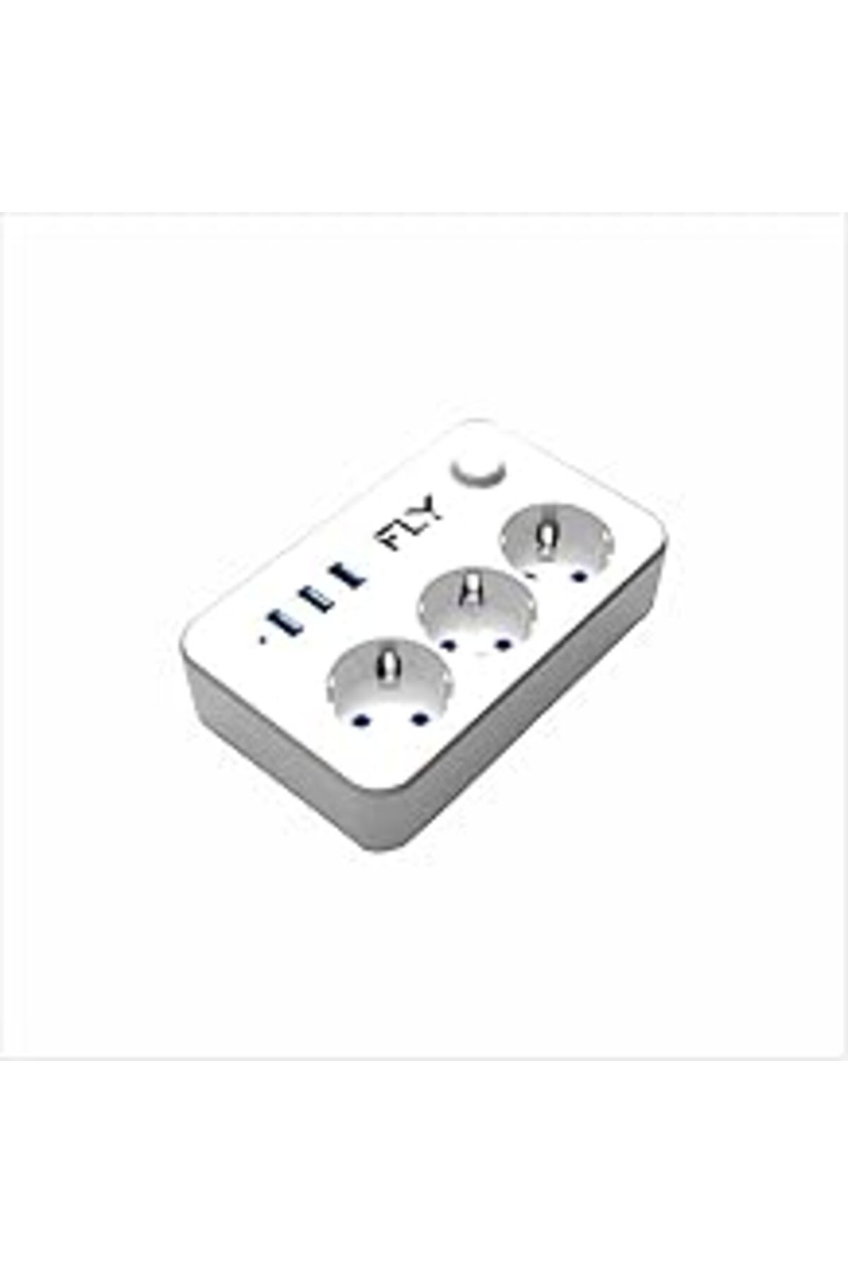 TBSProjects Fly 3406 Termal Akım Korumalı, Çocuk Korumalı, 3 X Usb, 2Mt Uzatma Kablosu 3Nanlü Priz, Beyaz