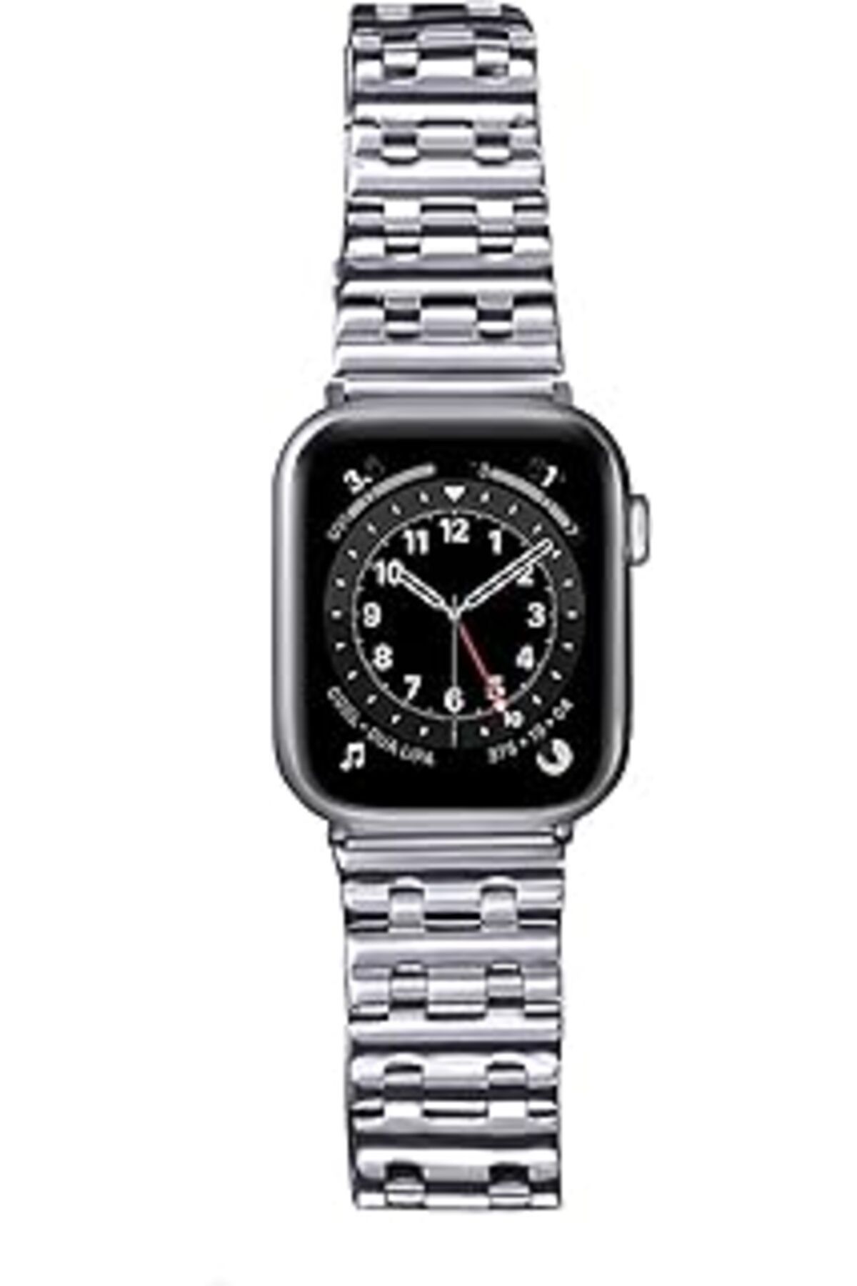 karadağsb Minesk Apple Watch Için Premium Metal Kordon Paslanmaz Çelik Materyal 42-44-45-49 Mm Uyumlu (Ocean