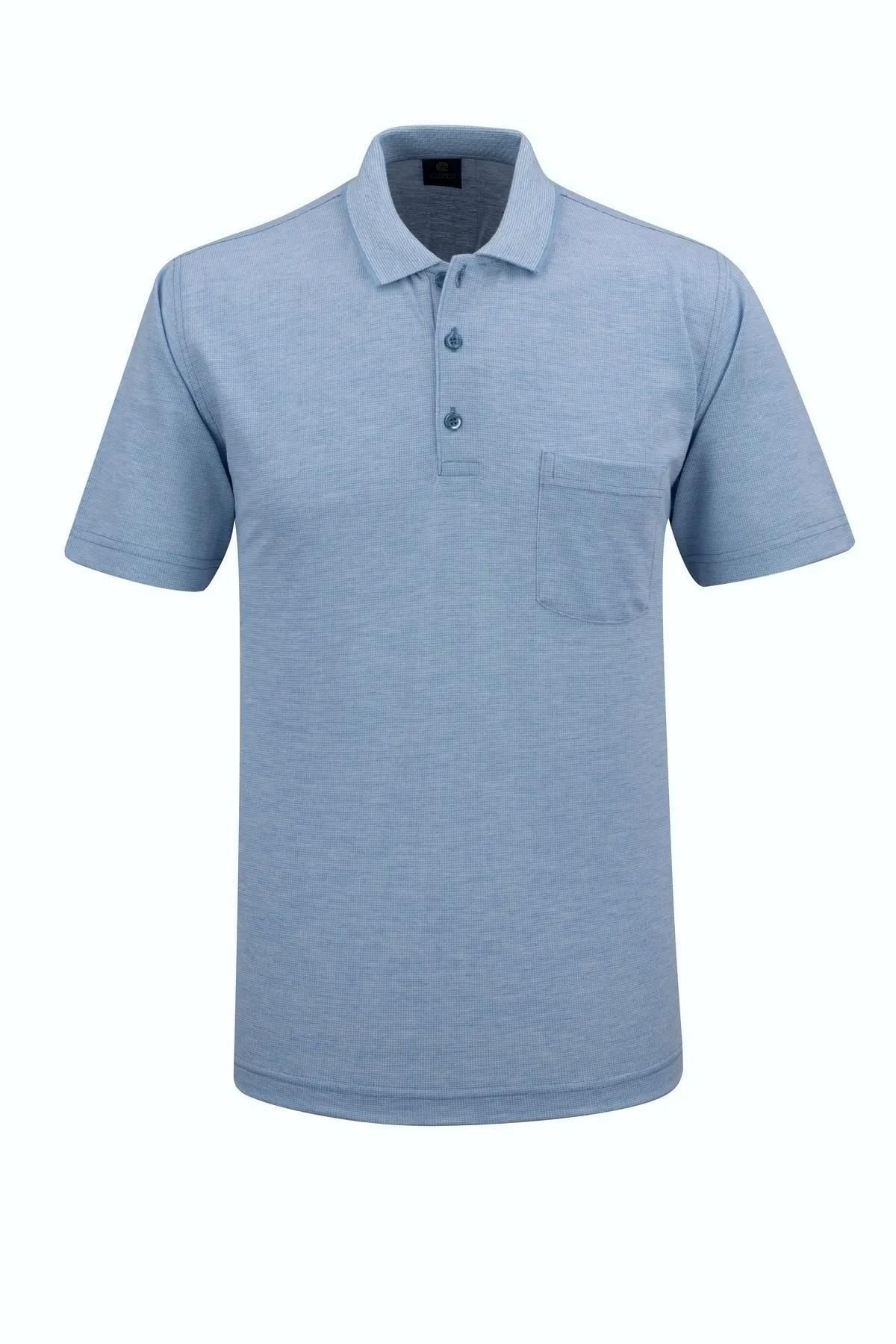 Çizgi Triko Erkek Polo Yaka Cepli Tişört 5113 BGL-ST04563