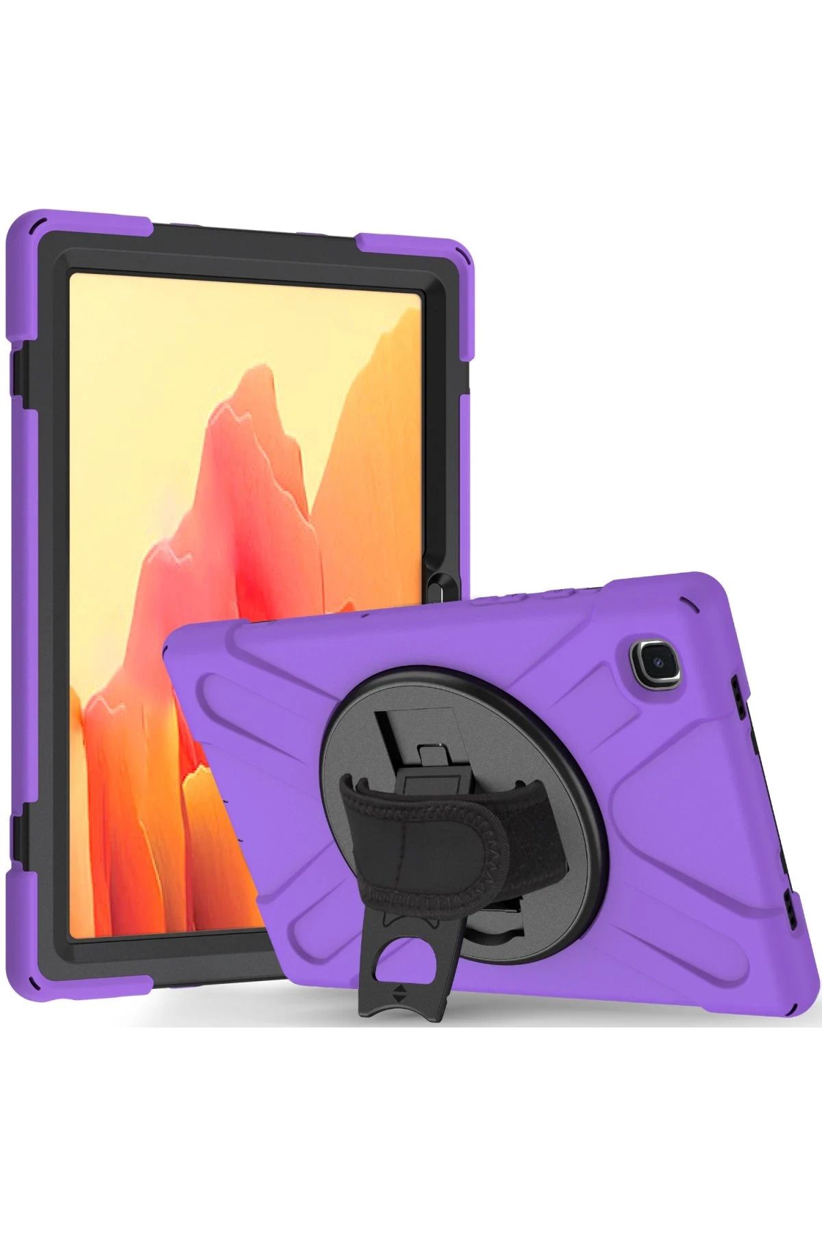 NewFace Samsung Galaxy T220 Tab A7 Lite 8.7 Kılıf Amazing Tablet Kapak - Mor BSTMY