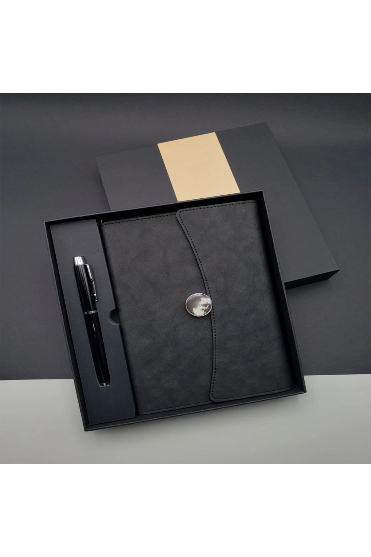 Belle Fusion Promosyon Defter Kalem Seti Siyah Renk