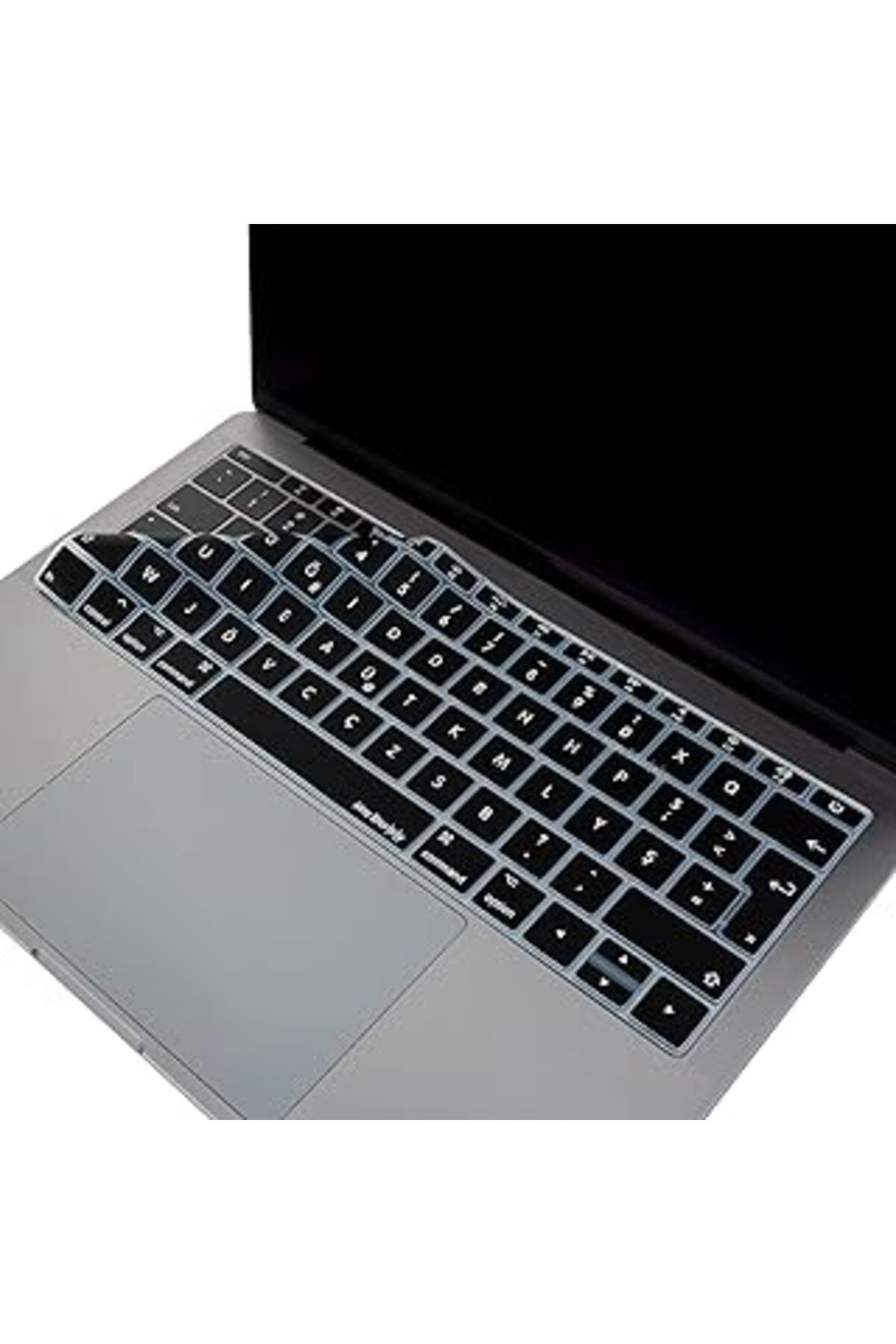 DENİZBİLİŞİM Mcstorey F Klavye Laptop Macbook Pro Kılıf Daktilotip Baskı 12ınç A1534-13ınç A1708 Ile Uyumlu Siya
