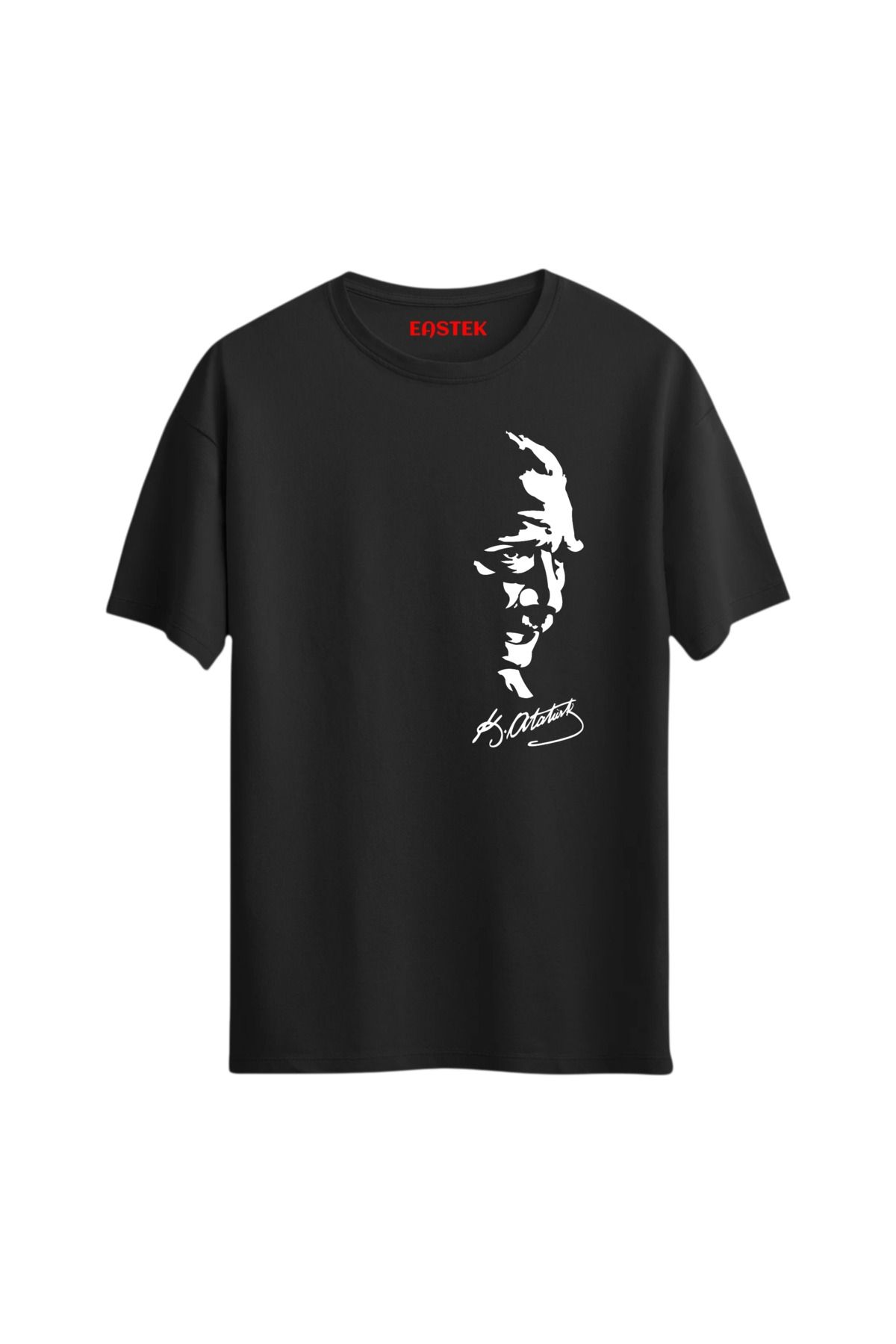 Eastek Atatürk Silüet Baskılı Tasarım T-Shirt