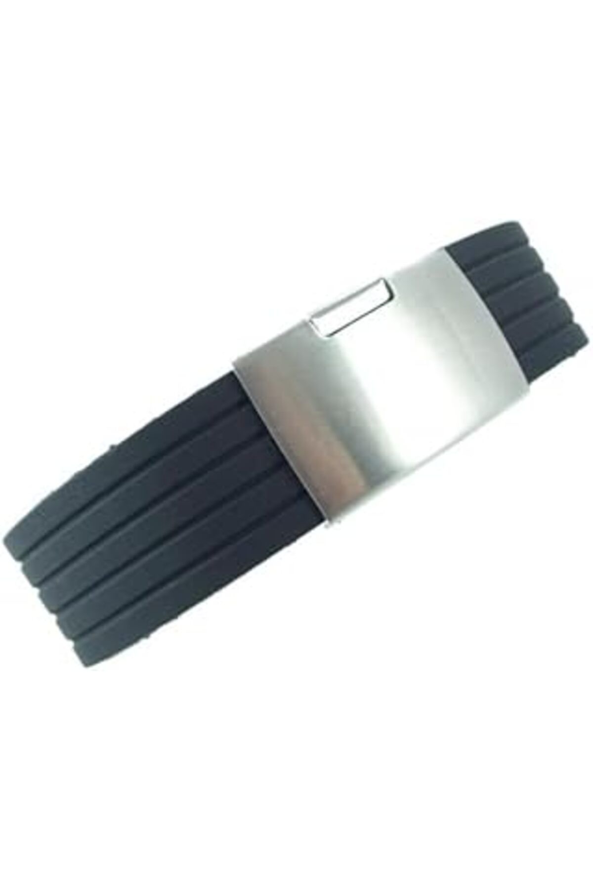 karadağsb Siyah 1. Kalite Klipsli Kauçuk Silikon Saat Kordonu 20Mm 22Mm 24Mm Akıllı Pimli Saat Kayışı