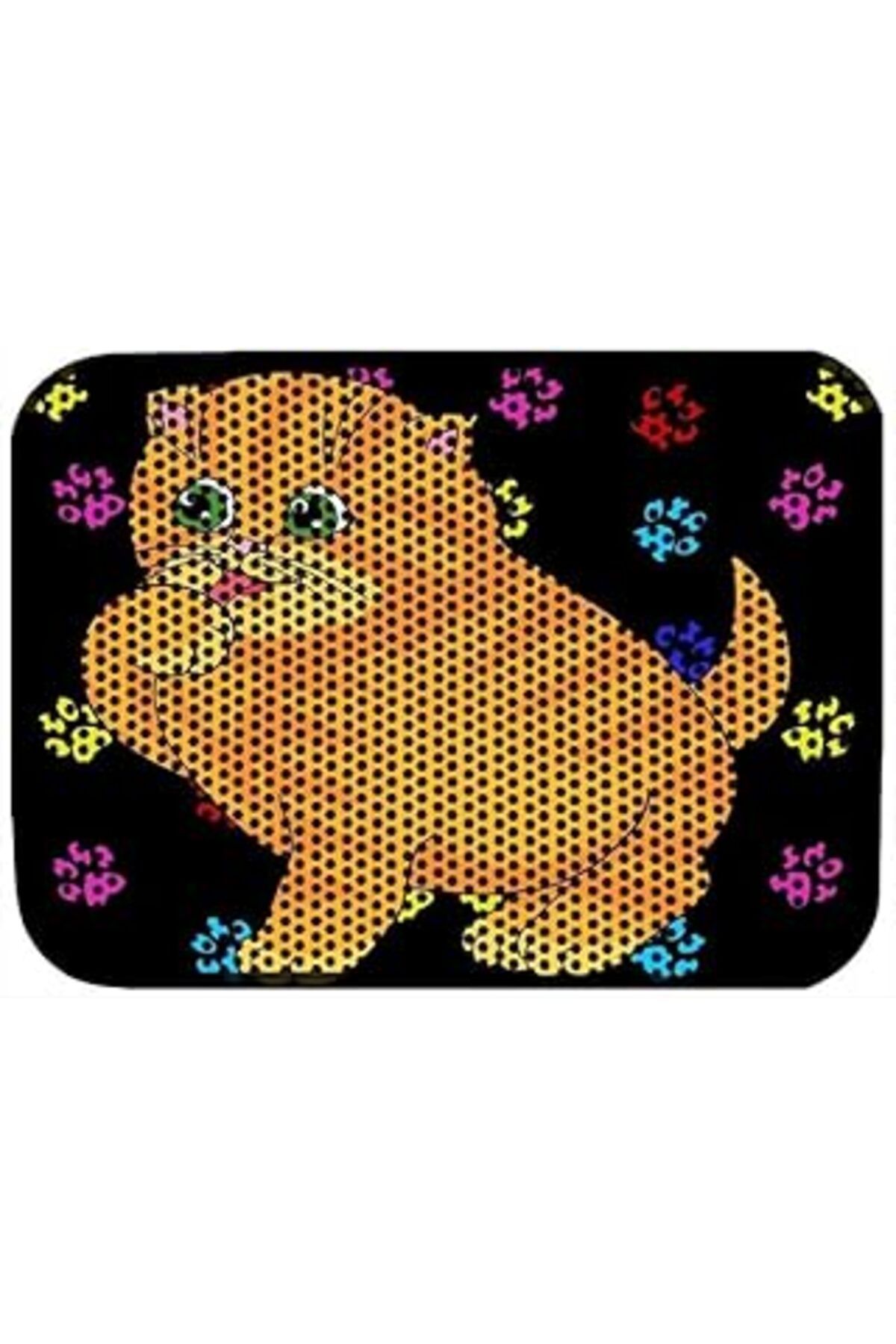 karadağsb Miapet Elekli Desenli Kedi Tuvalet Önü Paspası 60 X 45 Cm Tombul Kedi