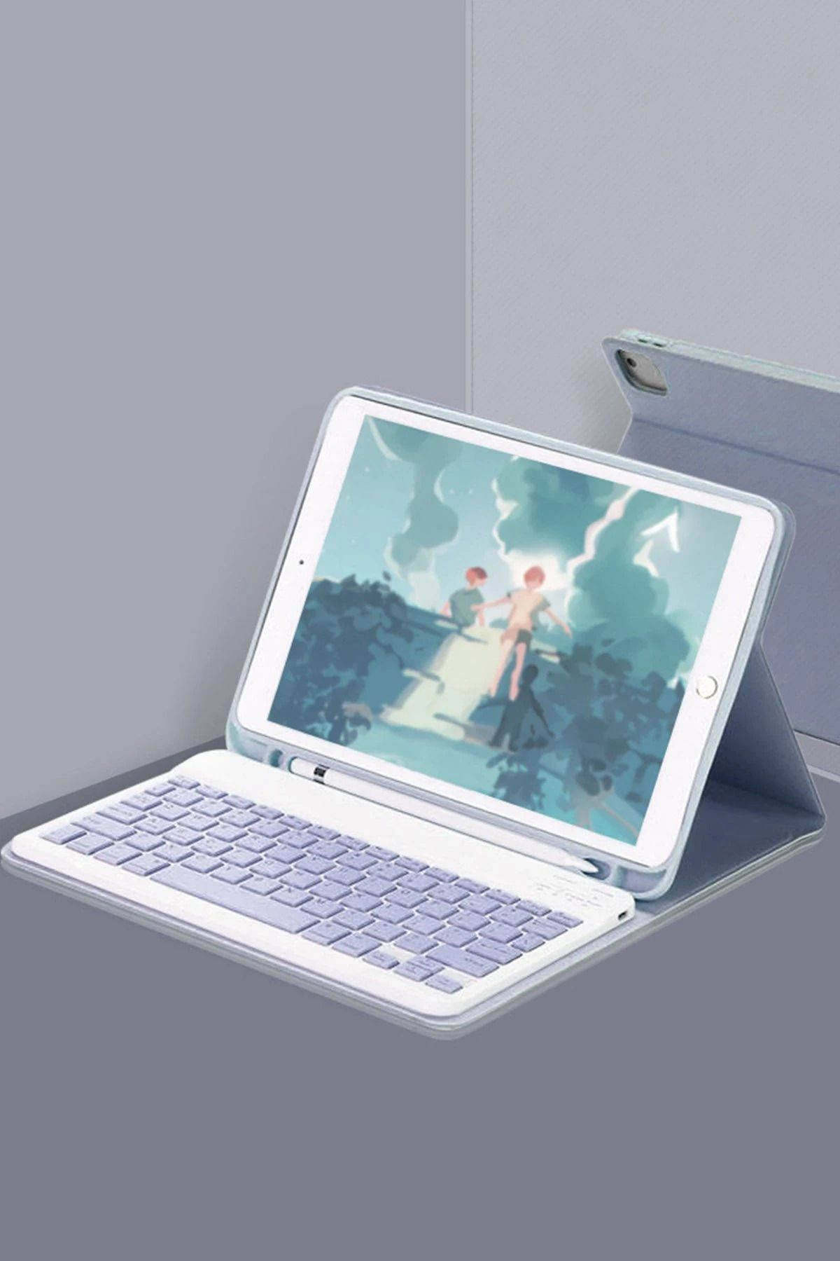 NewFace iPad 2022 10.9 (10.nesil) Kılıf KC01 Smart Klavyeli Tablet Kılıfı - Lacivert INSLM