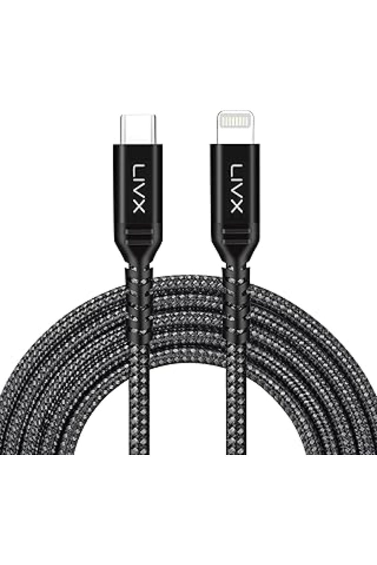 NETWORK ART Livx Safe 27W Type C To Lightning 2 Metre Örgülü Iphone Hızlı Şarj Kablosu Ylt-02