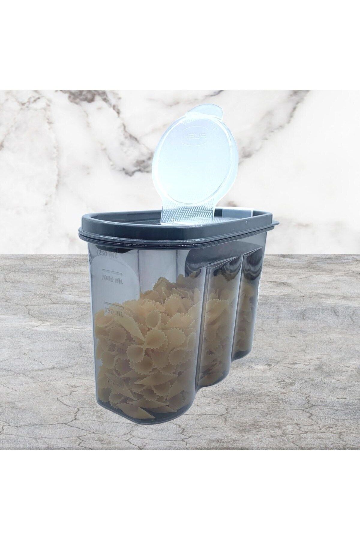 Emperium 2 Kapaklı Ölçekli Erzak Saklama Kabı - 1,2 Litre - SA930 (5122)