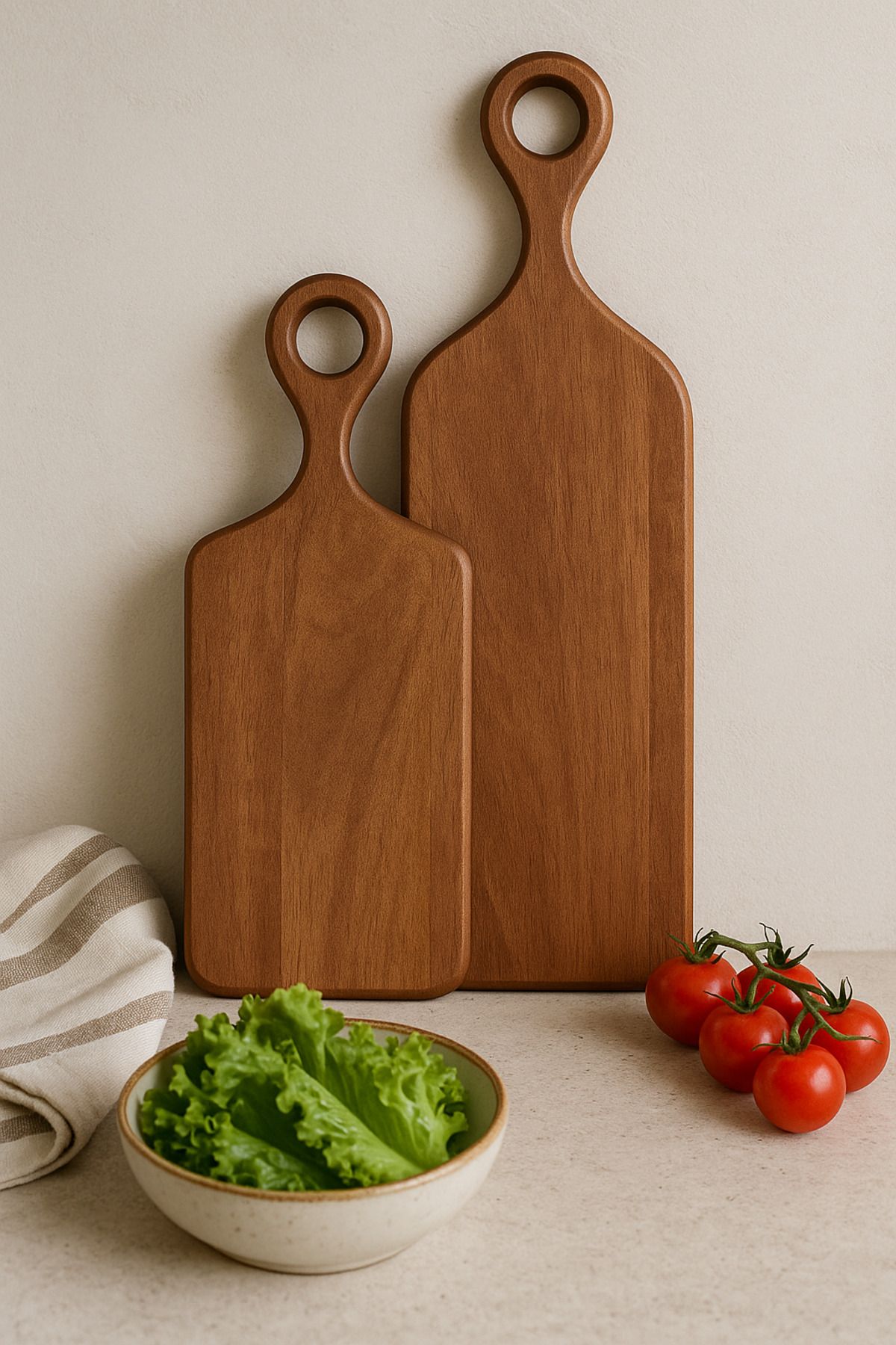 tropikalaiye Ahşap Kesme Ve Servis Tahtası 15Cmx 45 Cm- 15cmx35 Cm 2 Adet