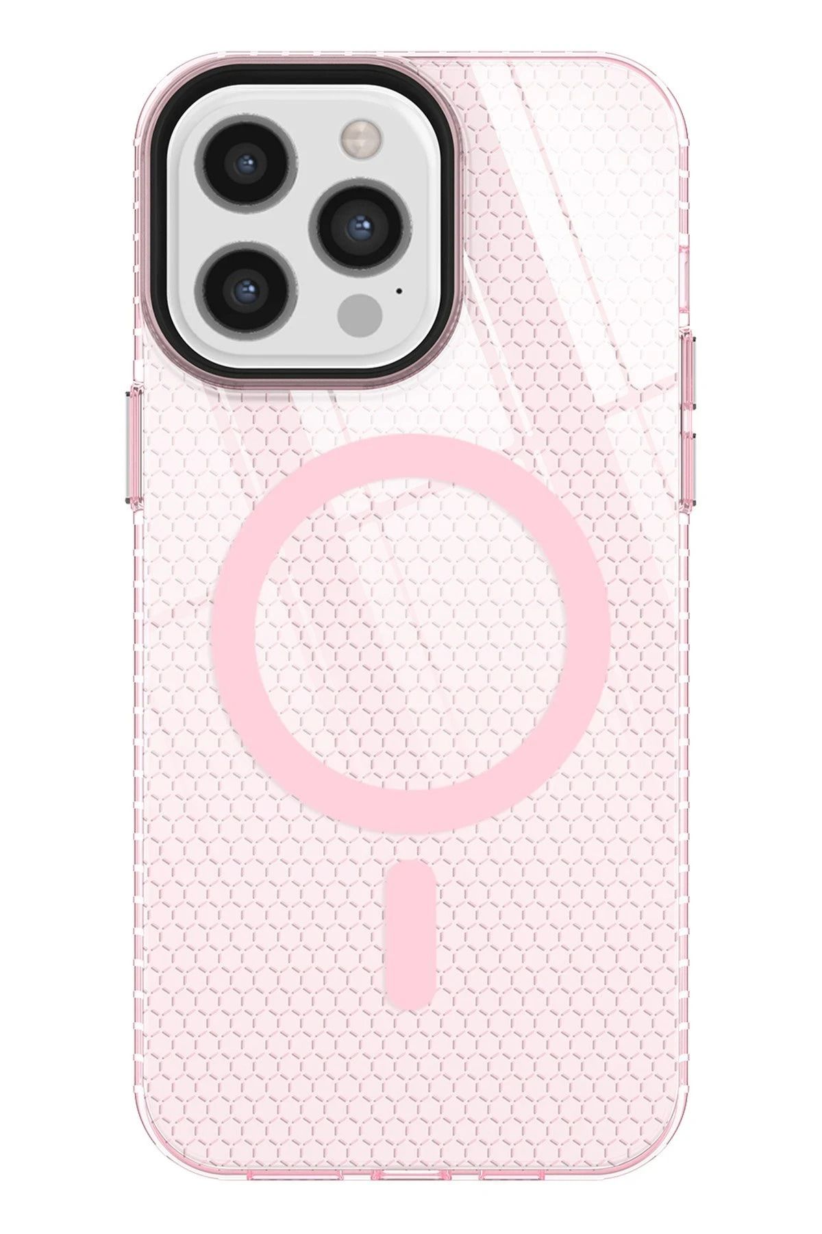 NewFace iPhone 12 Pro Max Kılıf Beta Magneticsafe Silikon - Pembe INSLM